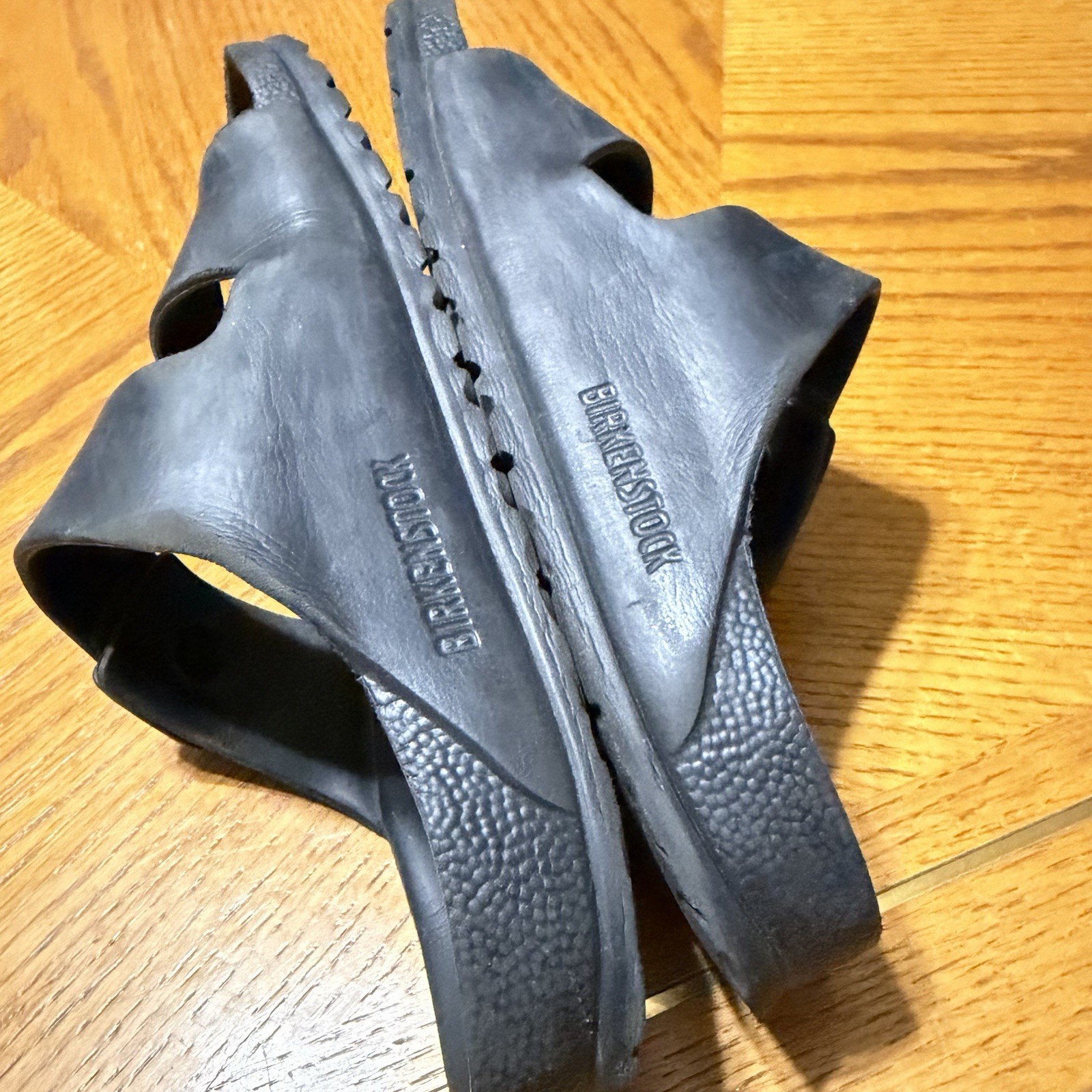 2000s Vintage Birkenstock Arizona Rubber Streetwear y2k Black Sandals