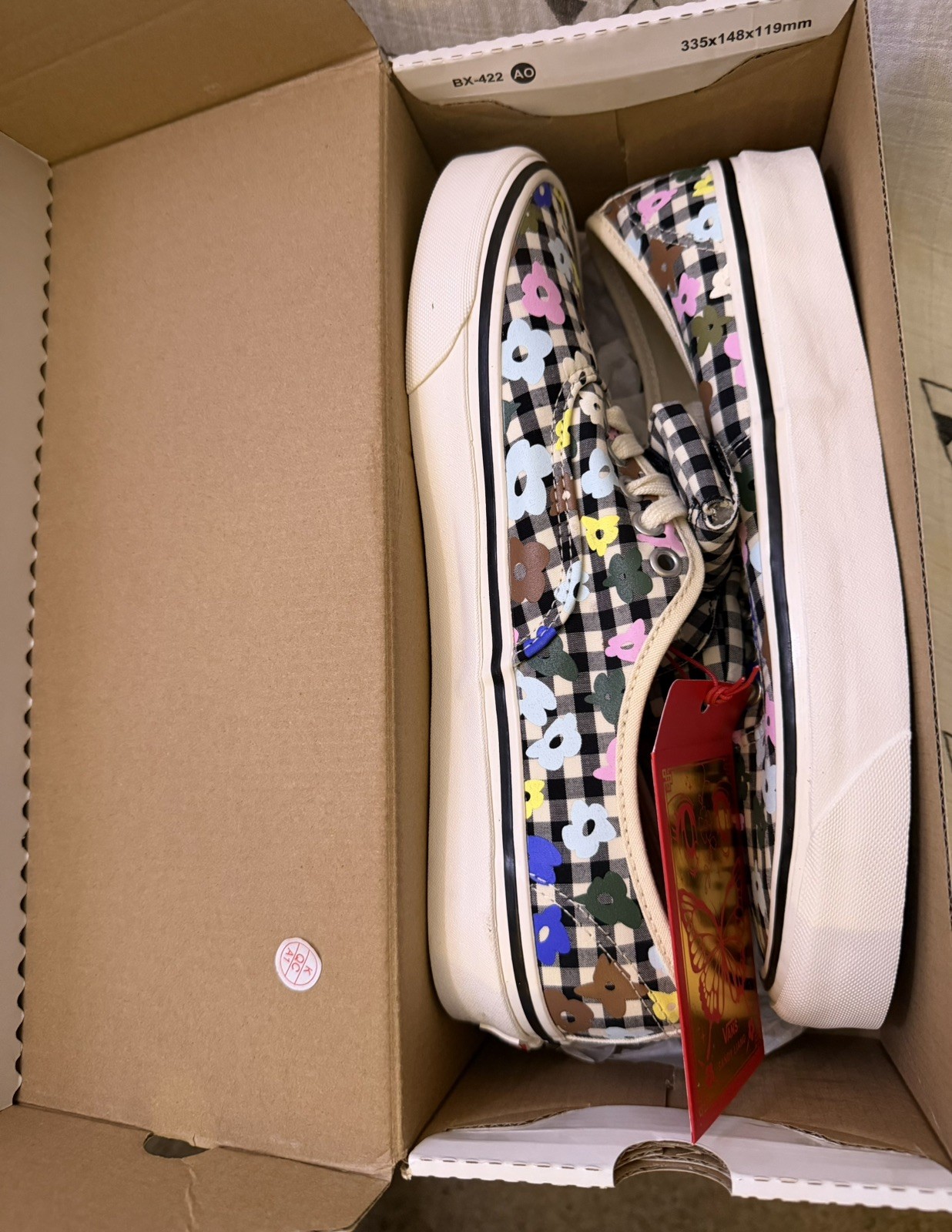 Vans x Sandy Liang Authentic 44 DX Gingham Floral Checkerboard Men’s 10.5 NIB