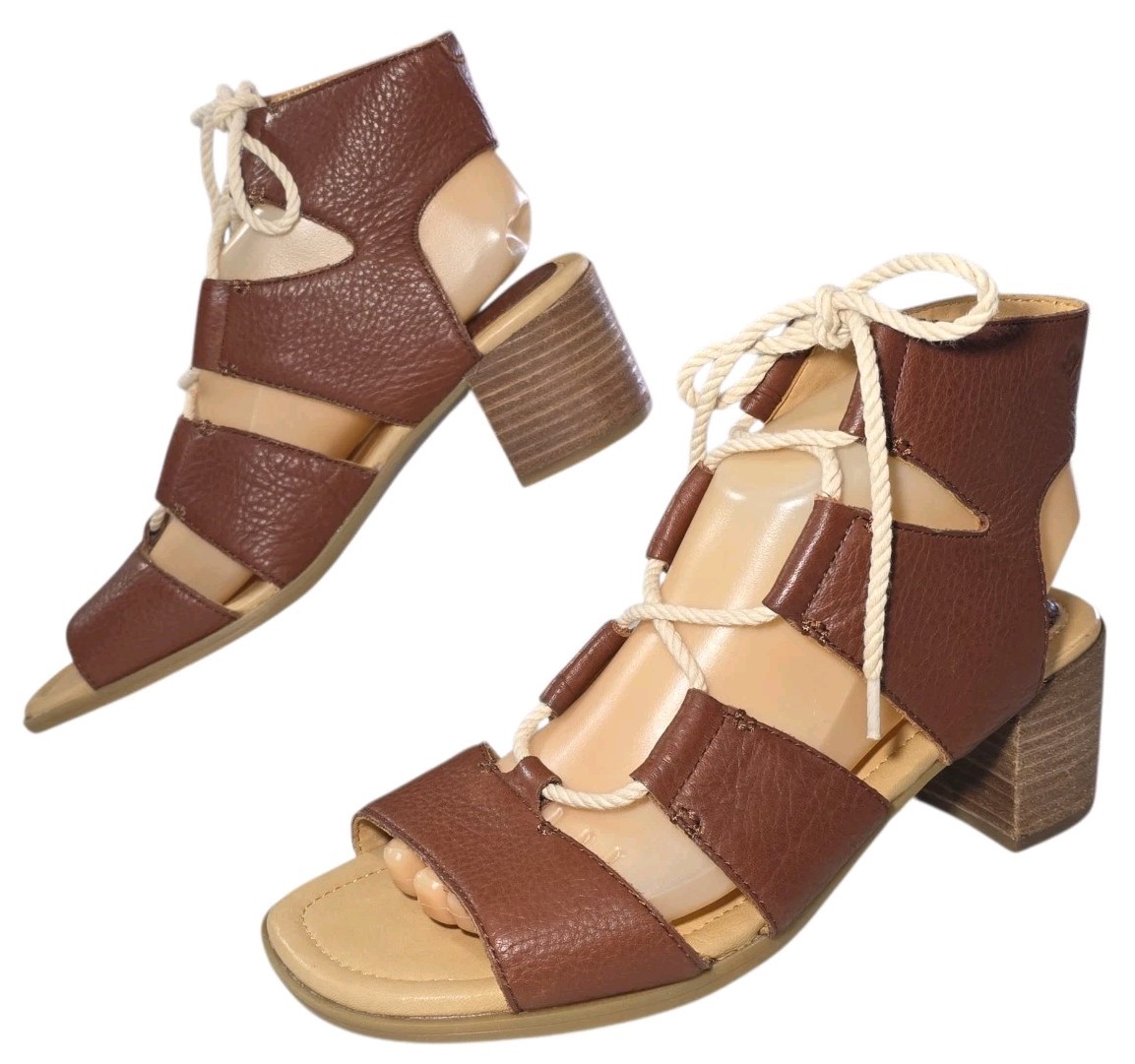 Sperry Top Sider Leather Sandals Womens Size 8 M Vivienne Lia Lace Up 80993 NEW