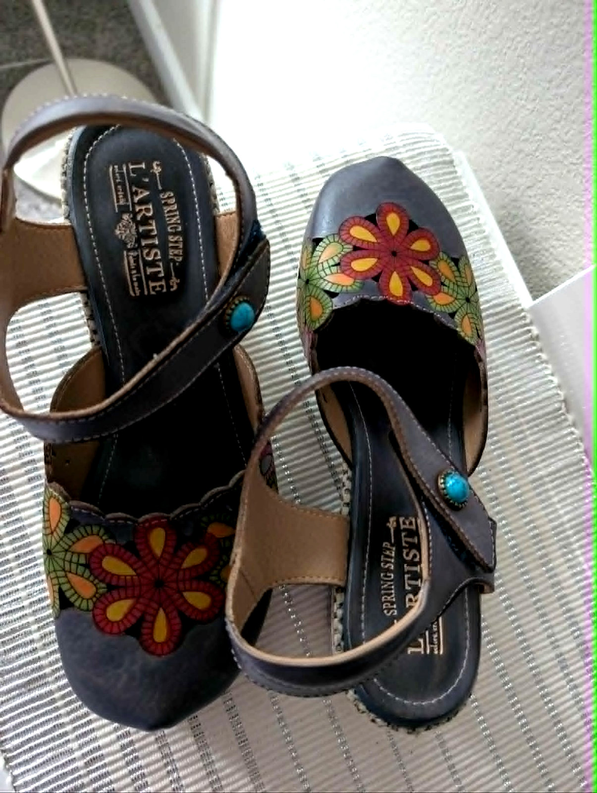 L’Artiste By Spring Step Fusta Bloom Women’s Leather Mary Jane Shoes Size 42