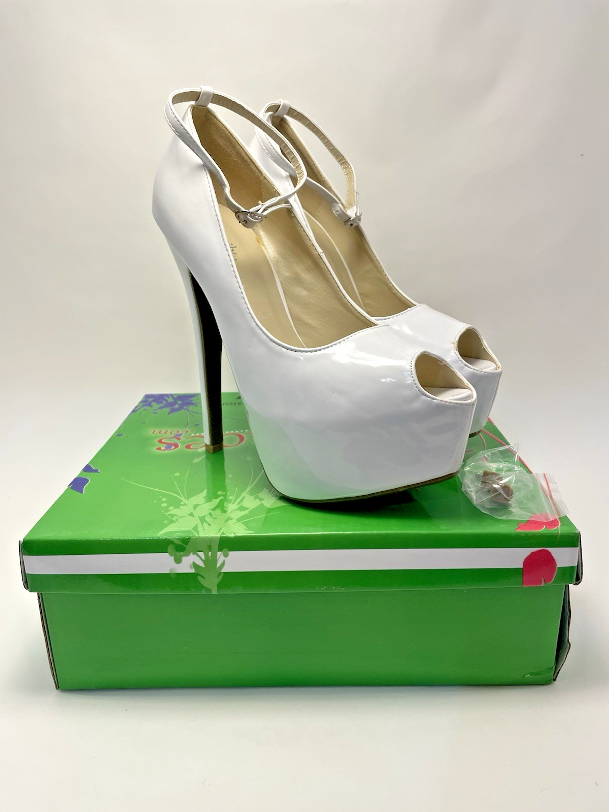 Daily Shoes Platform Sophie White Stiletto High Heels Size 8