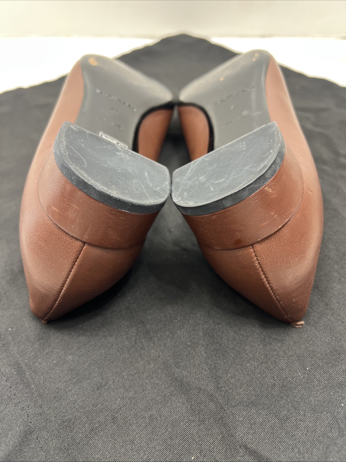 Balenciaga City 41 Ballet Low Pumps Studded Mules Slip On Smoking Loafers Mules