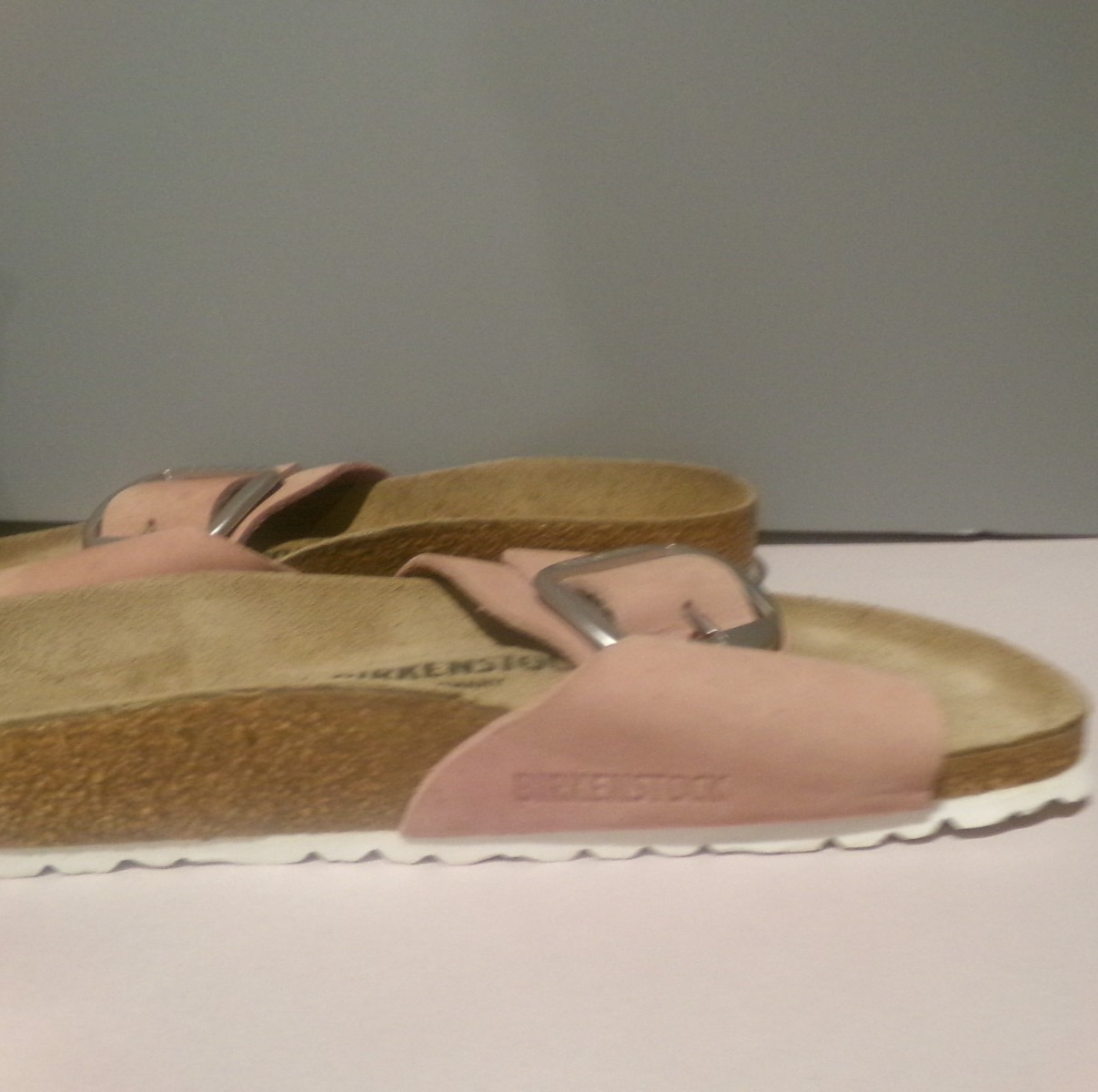 Birkenstock Madrid Big Buckle Sandals 41 Womens Soft Pink Nubuck Leather USA 10