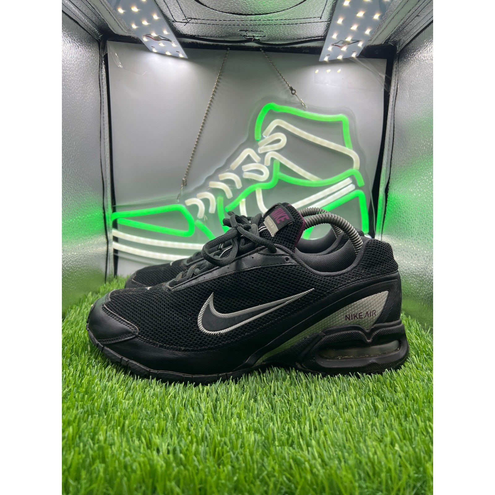 Nike Air Max Torch 3 Womens Size 9.5 Black Silver Walking Running Shoes Sneakers