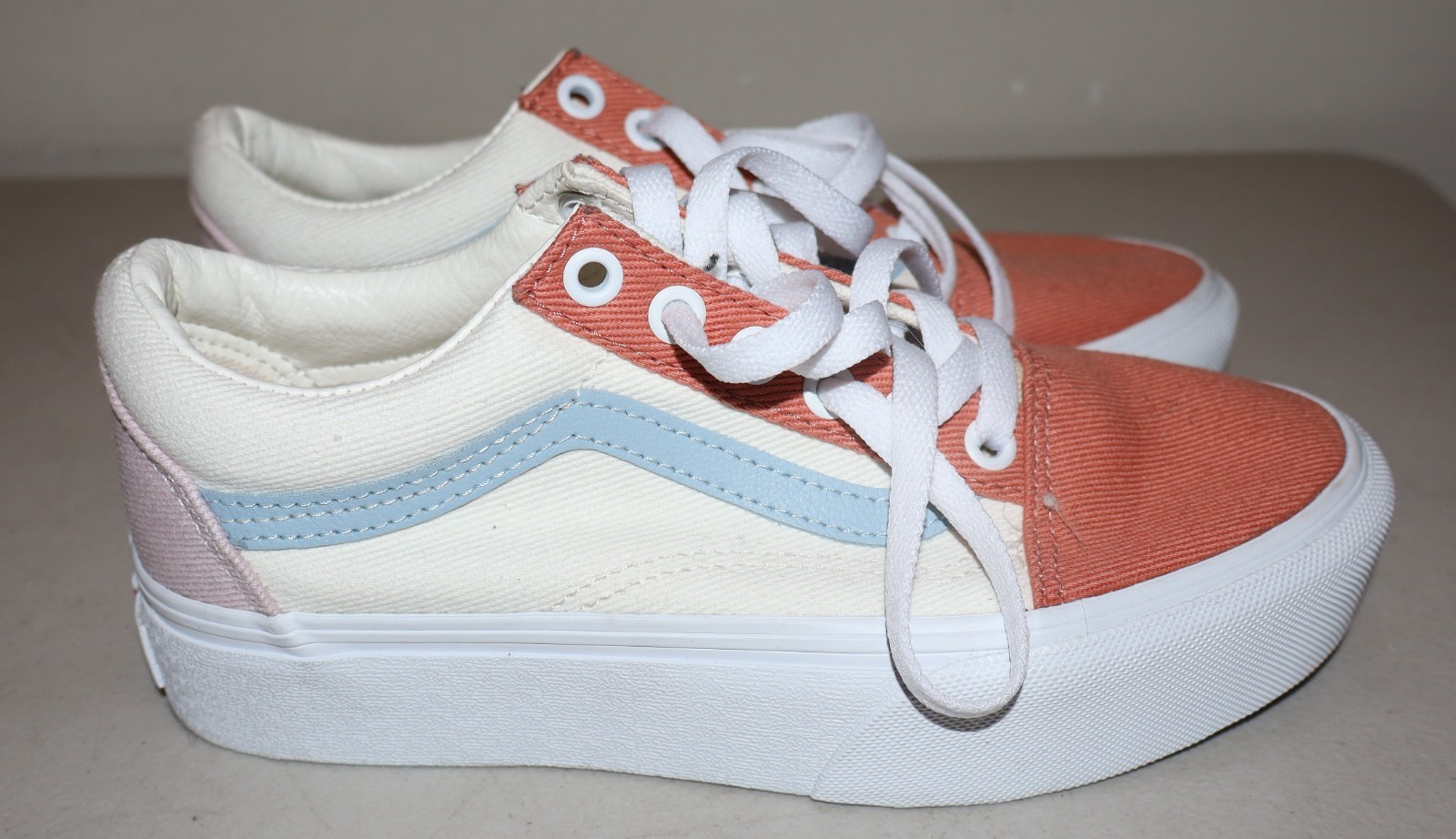Vans Old Skool Pastel Twill Platform Shoes Women’s 5 Men’s 3.5 NWOB