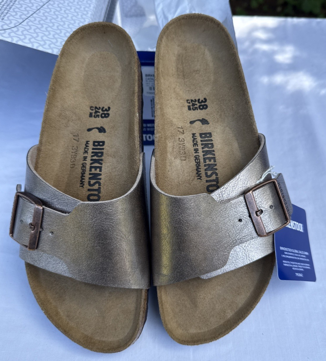 Birkenstock Catalina Taupe Sandals New Stock In Box EU 38 Womens 7 to 7 1/2