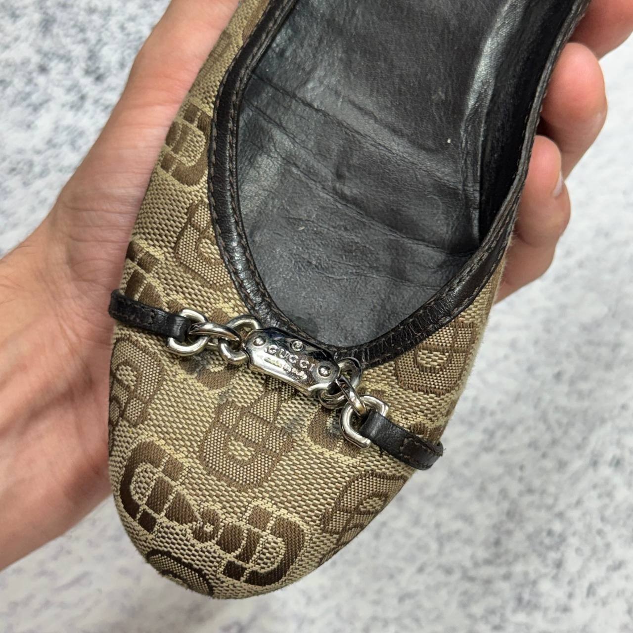 Gucci Monogram Flats Ballets Womens Size 36