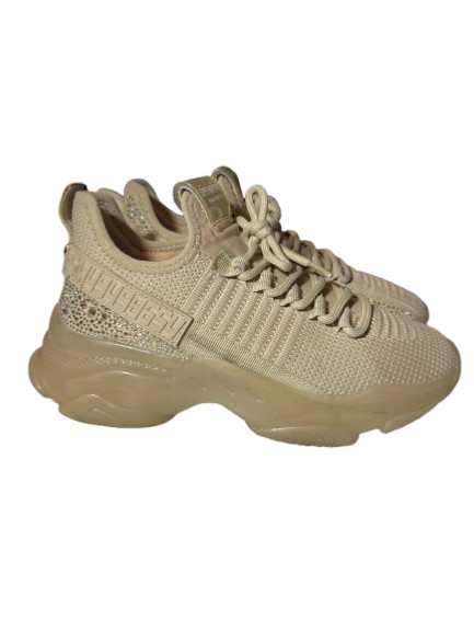 Steve Madden, Women’s SM NY90 Maxima Beige Rhinestones, Size US8M, UK6, EU38-39.