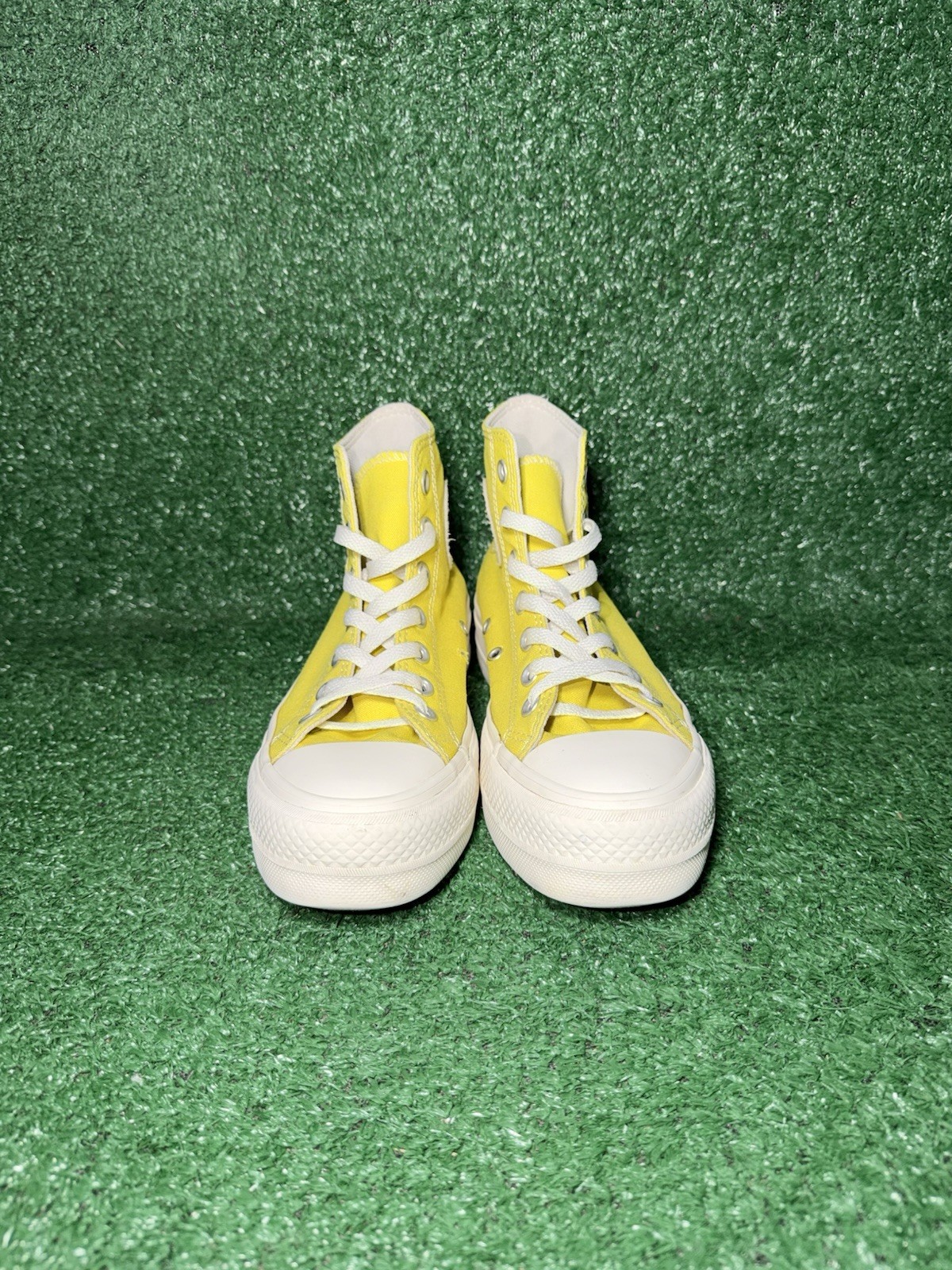 Converse Women Size 6.5 Chuck Taylor All Star Platform Yellow White Casual Shoes
