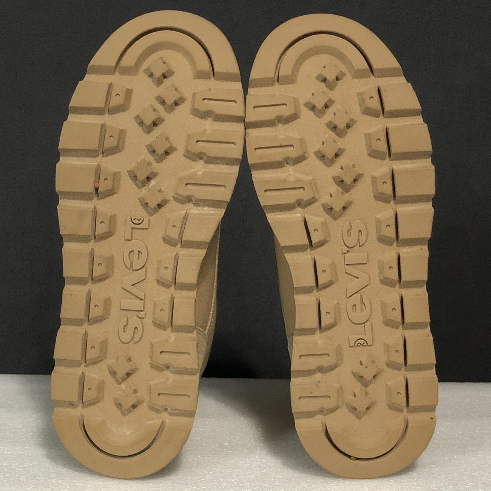 Levi’s Boots Womens Size 8.5 Beige Canvas Combat Ankle Lug Sole Casual Workwear
