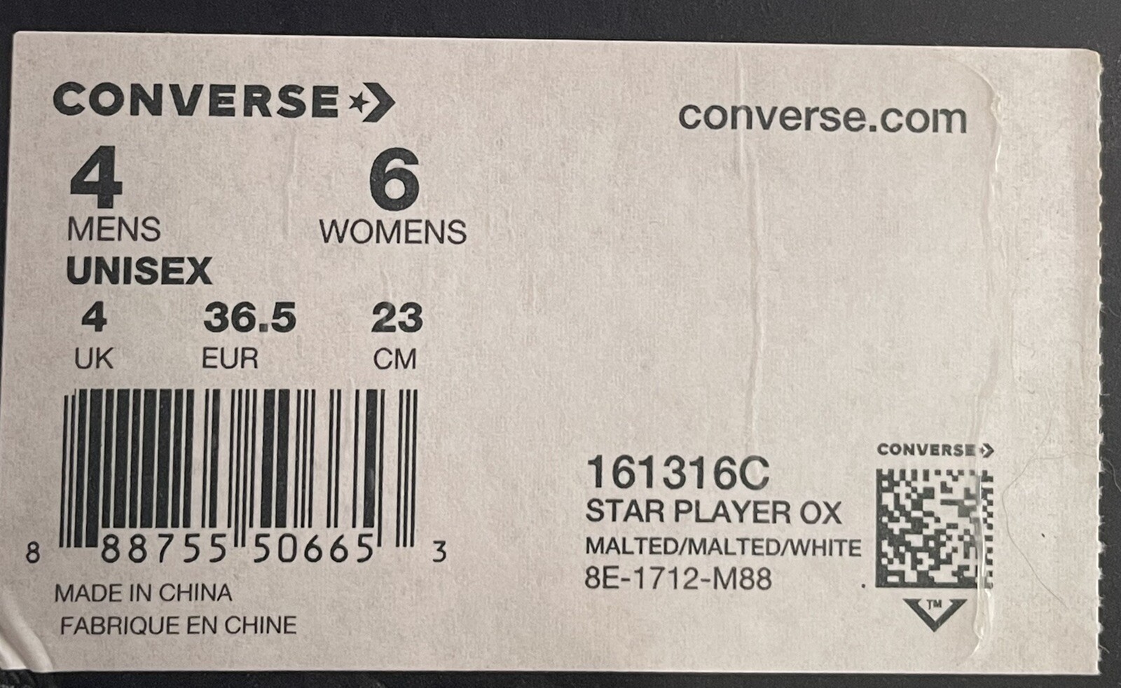 Converse Star Player Ox Unisex Sneakers Malted 161316C Mens 4 Womens 6 New