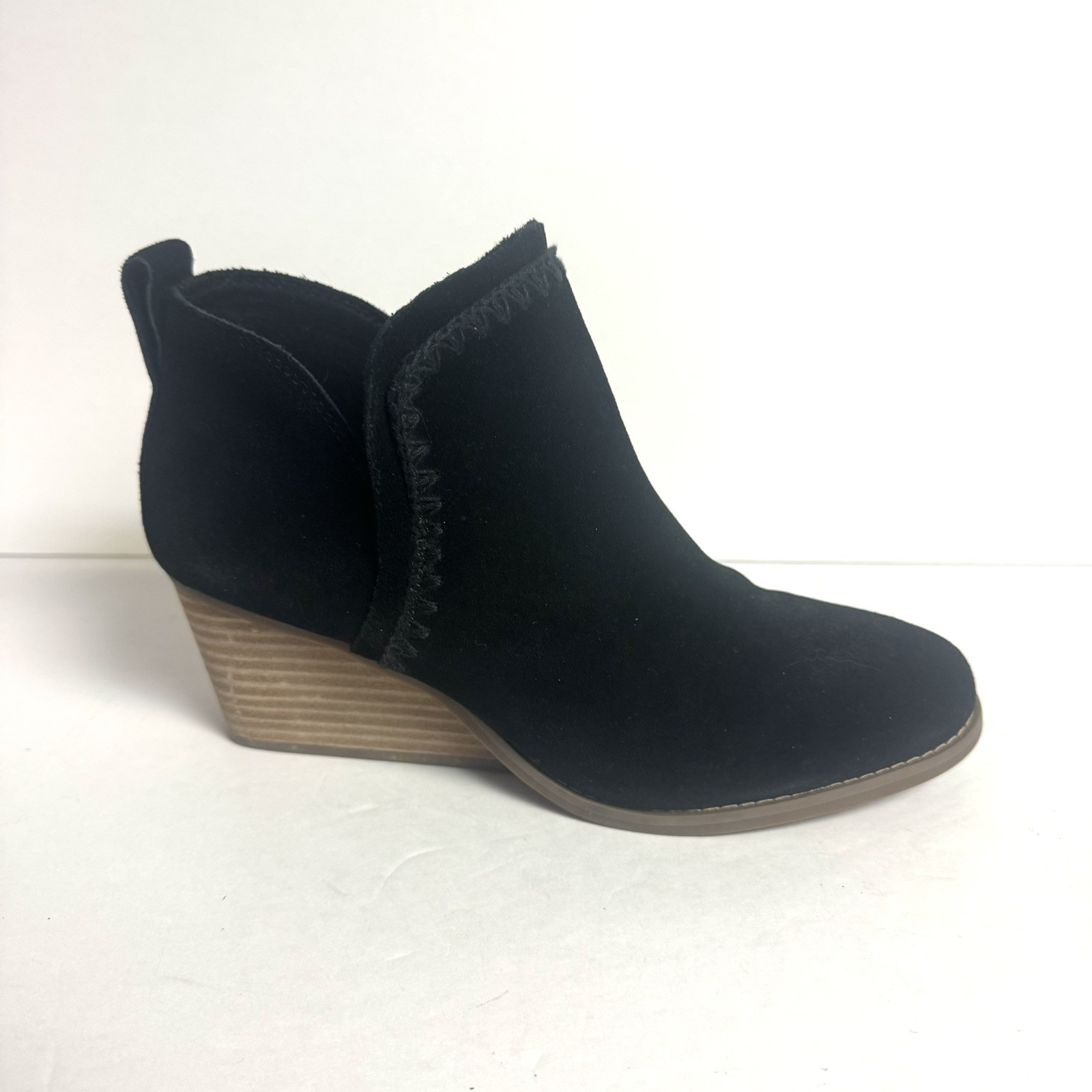 Tom’s Womens Kaia Boot Black Suede Size 8 M