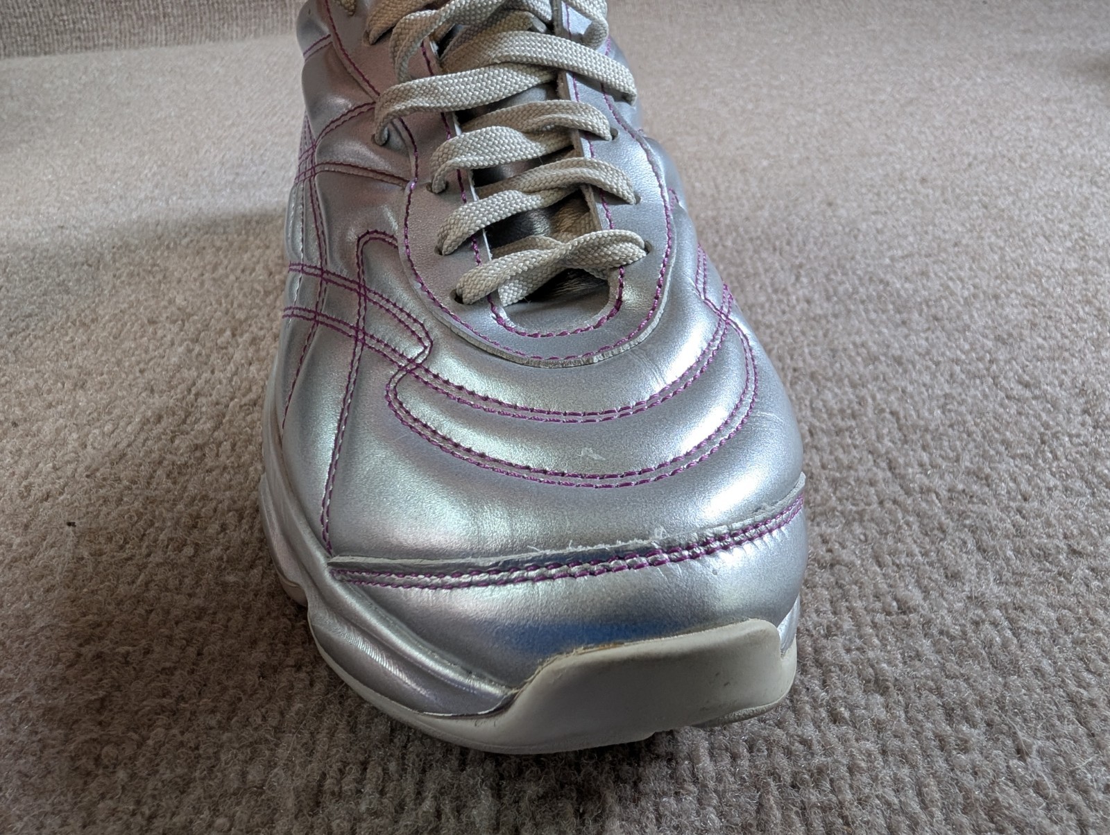 PUMA Cell Dome King ML x Dua Lipa Silver Purple Women’s Sneaker Shoes Size 10