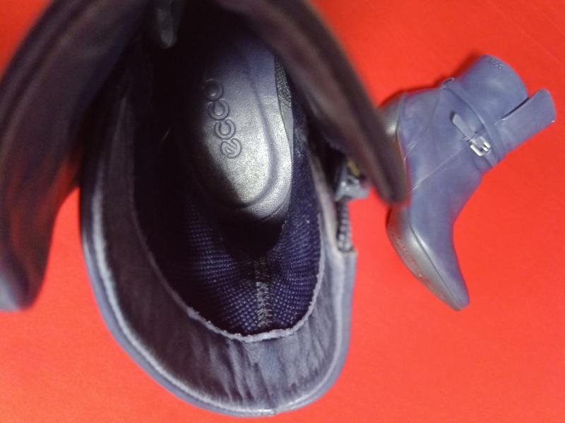 women ecco boots navy leather 40 #3QY5