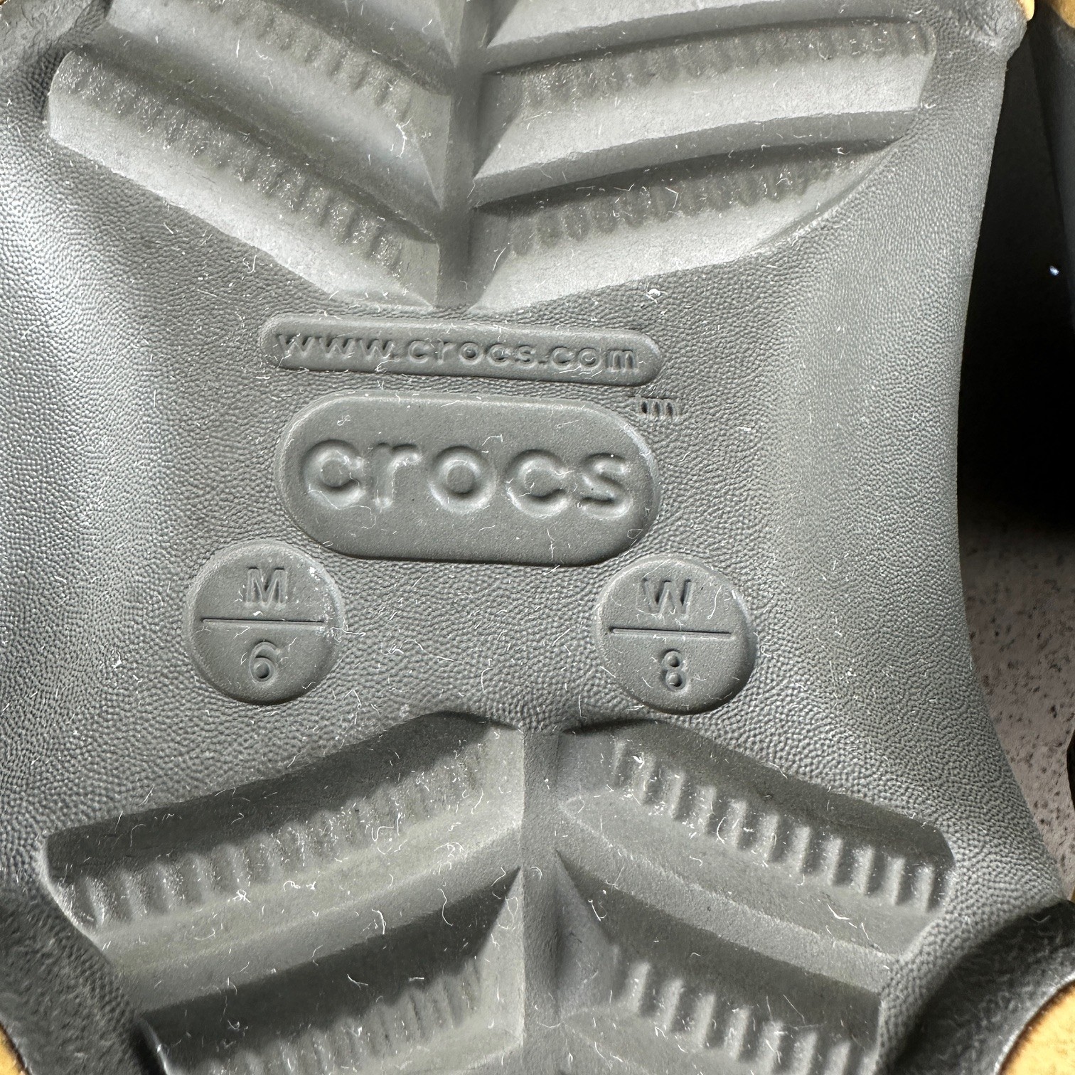 CROCS Mens 6 Womens 8 ALL-TERRAIN LINED CLOG DUSTY OLIVE Adjustable Heel Strap