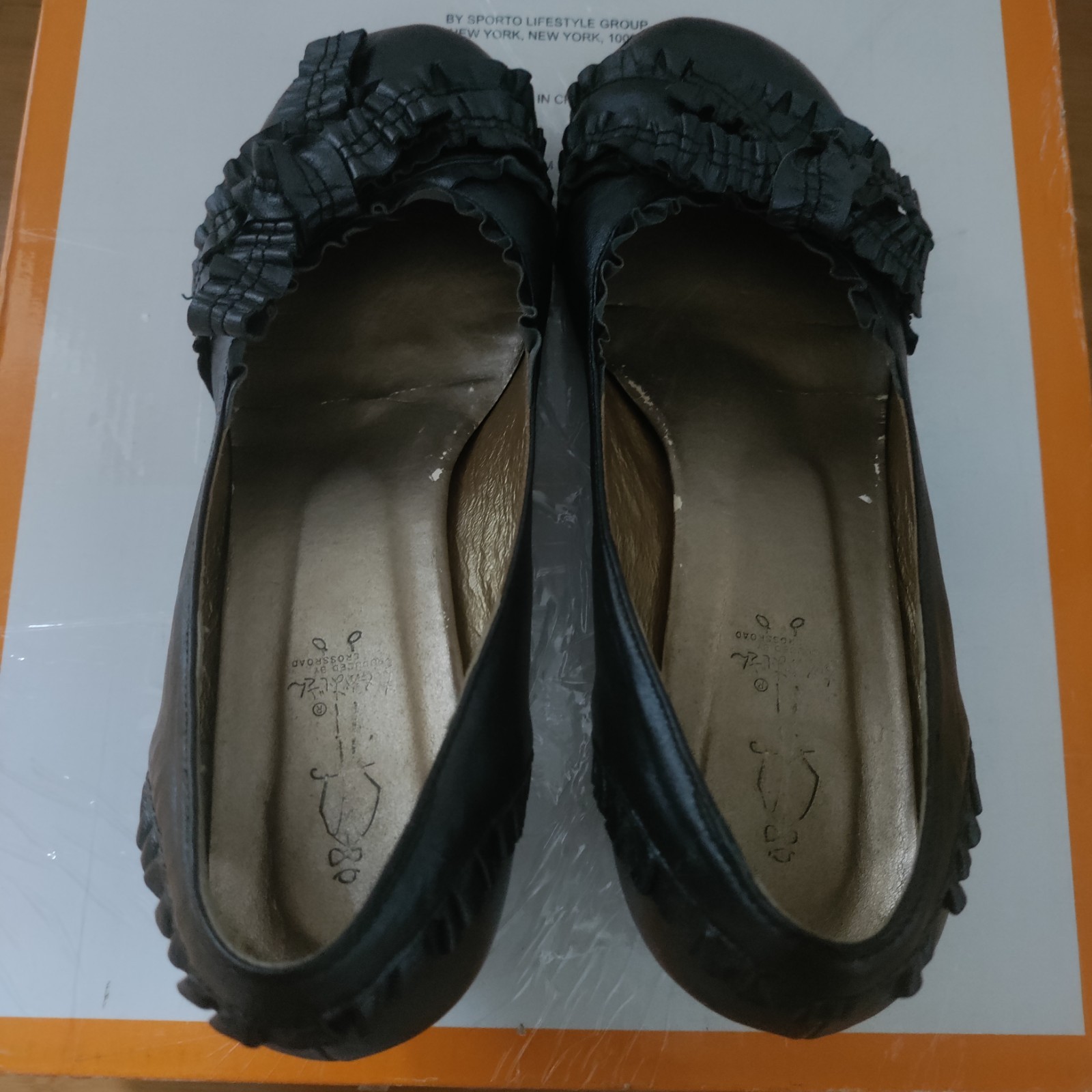 Japanese Brand Black Leather Pumps Size 24 cm/US 7