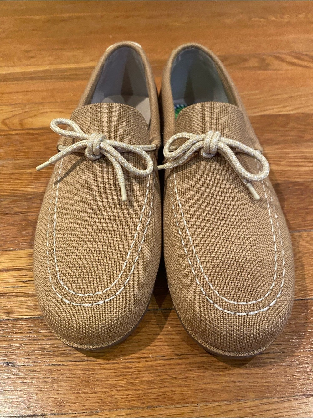 Rothy’s “The Driver” Camel Knit Loafers (NWOT; missing one original insole)