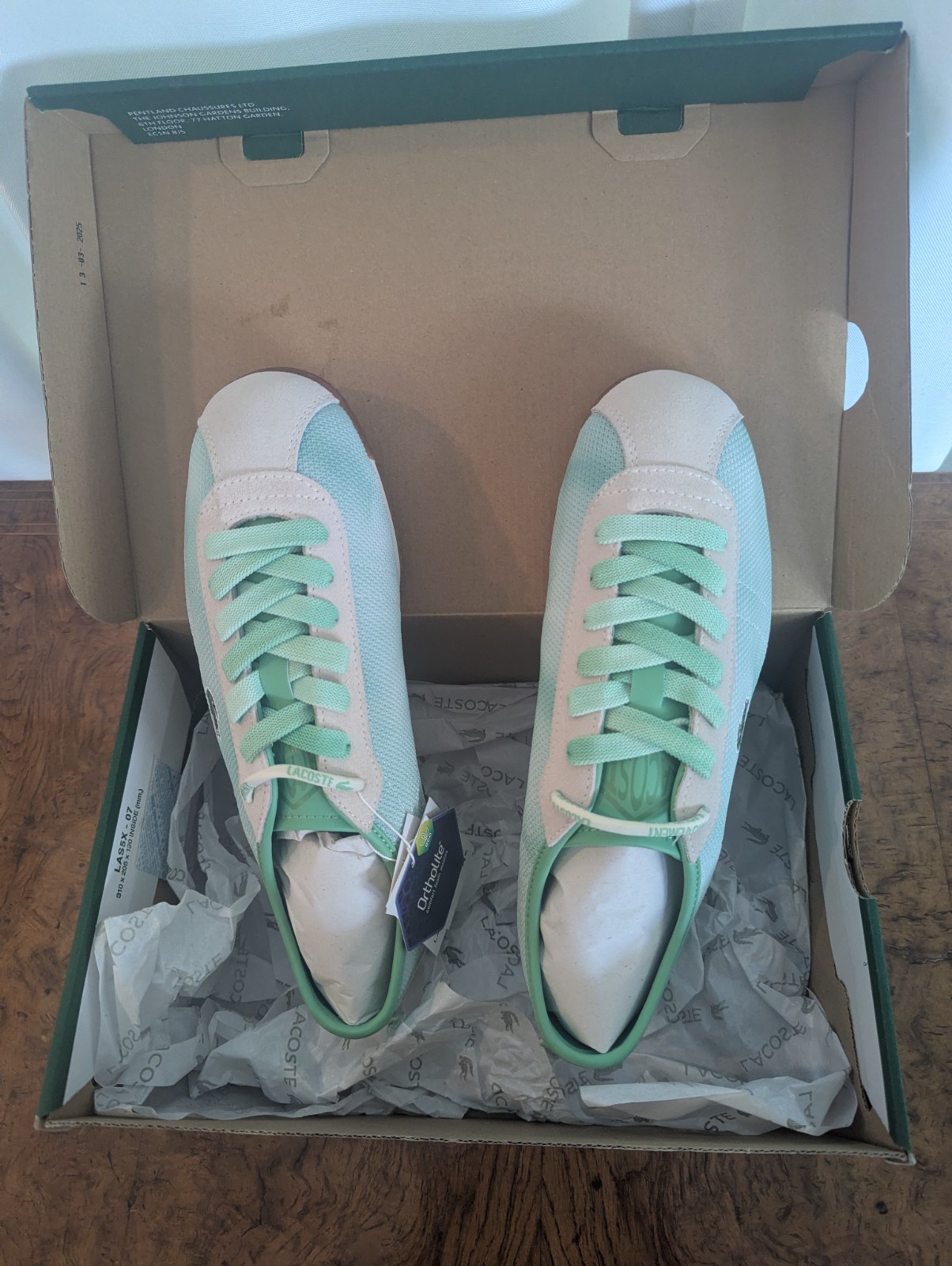 Lacoste x Free People Club-Low Sneakers Women’s Size 9.5 NEW IN BOX Mint Green