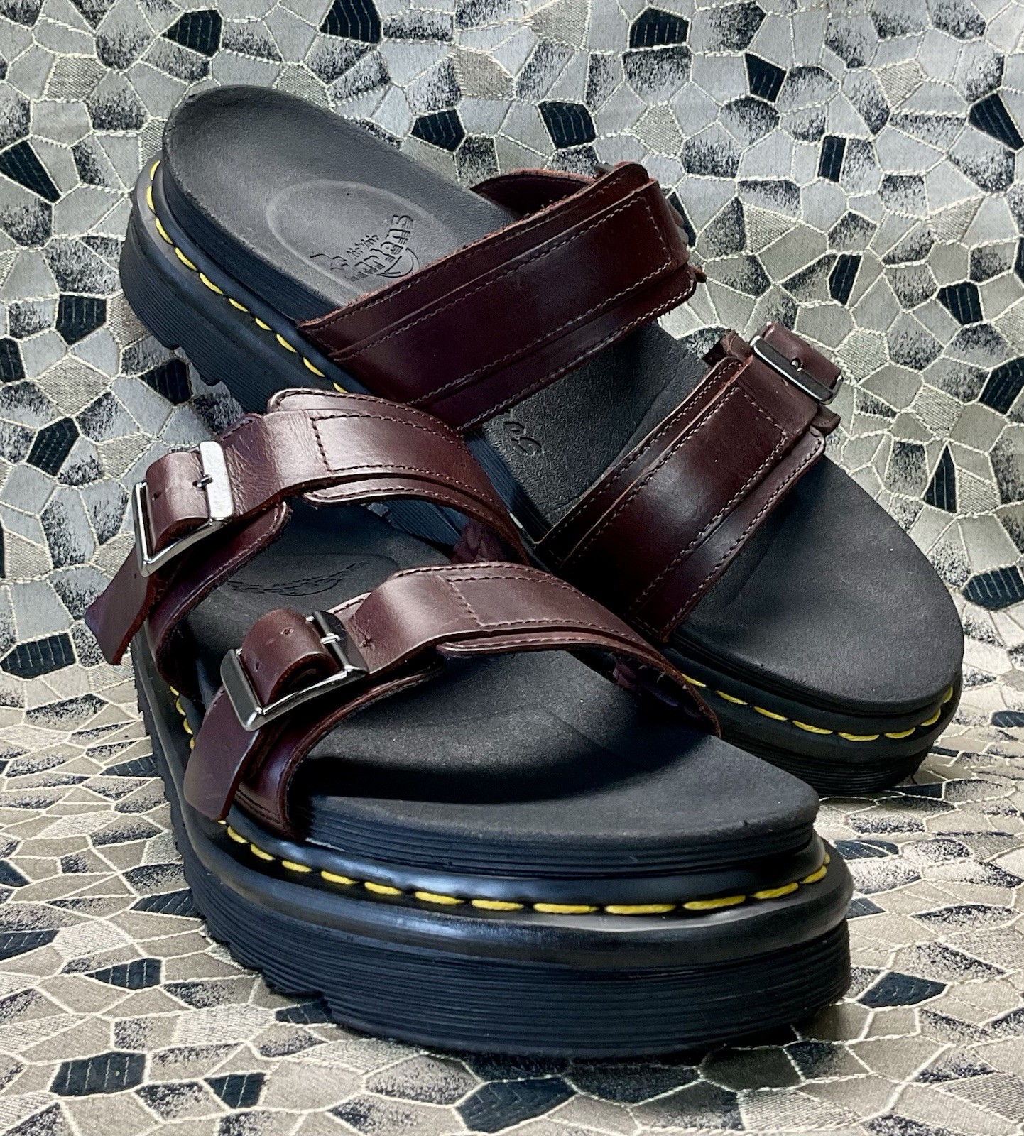 Dr Martens MYLES BRANDO Leather Chunky Buckle Sandal 45 m11 / w12