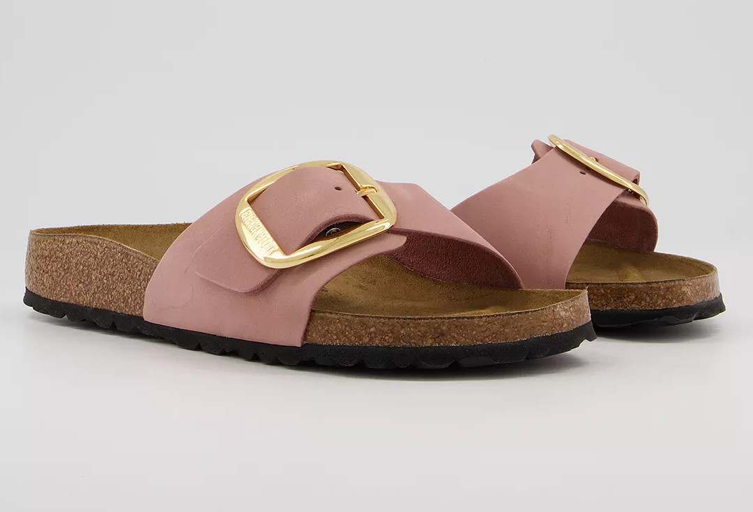 Birkenstock Women’s Madrid Big Buckle Old Rose Nubuck Leather Sandals EU 37-41