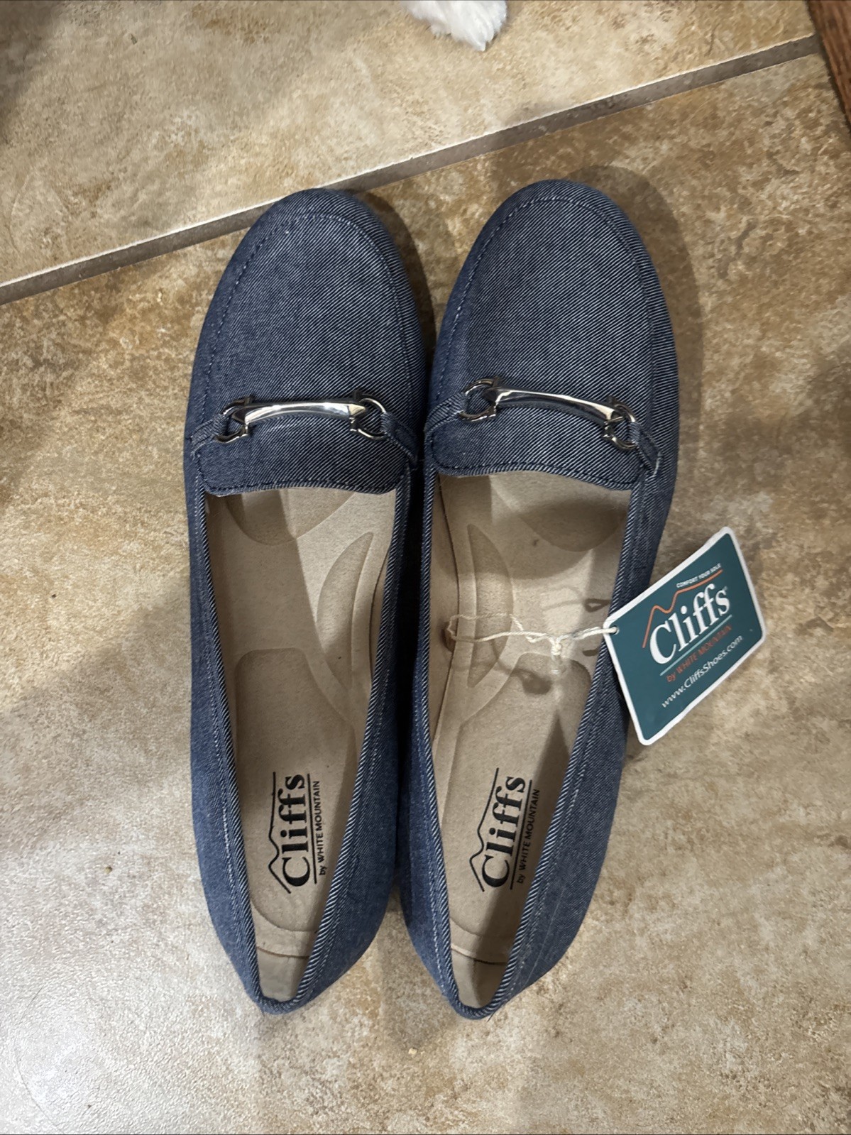 Women’s Cliffs, White Mountain Ballet, Flat Blue Jean Size 9 Shoes NWT