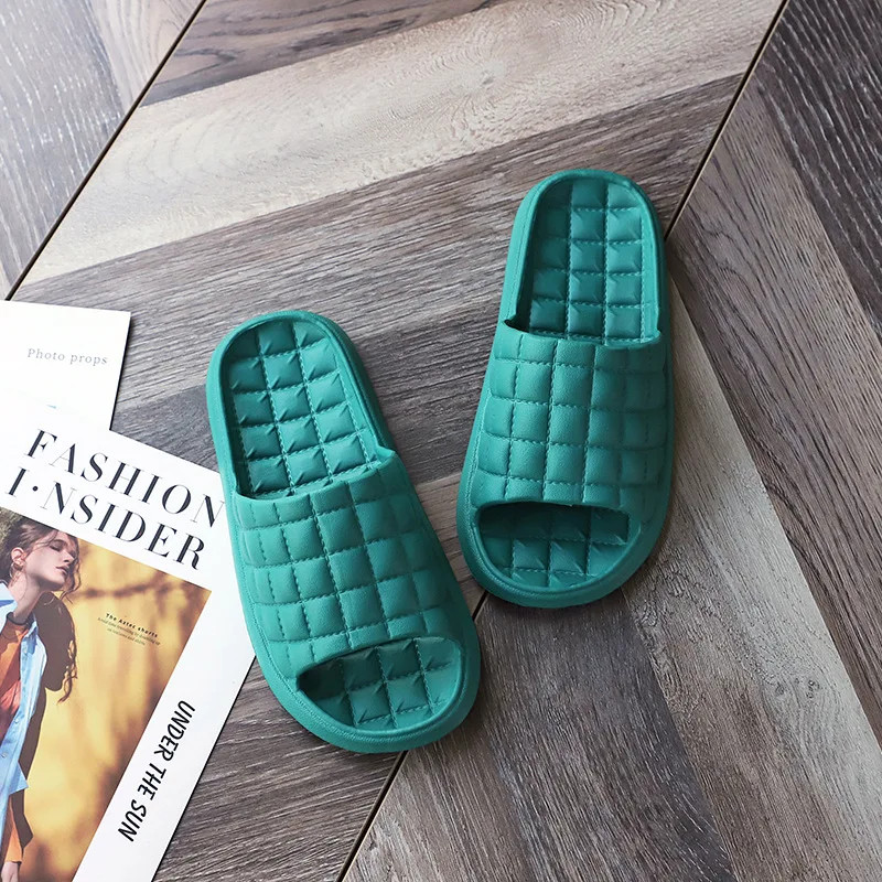 Summer Women Bathroom Slippers Home Non-Slip Flip Flops Couple Indoor Soft Skid