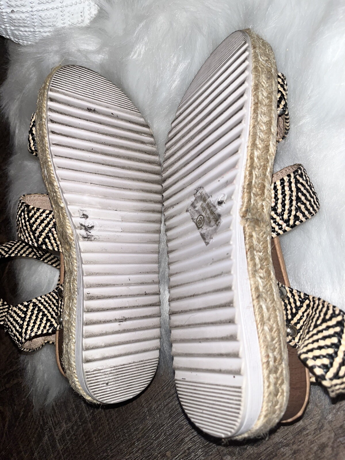 Espadrille Platform Size 8.5 Boho Festival Aztec Summer Feminine Fun Sandals