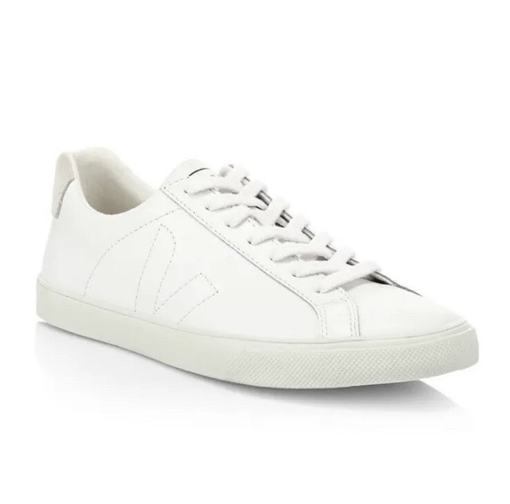 Veja Esplar Stitched Logo Leather Low Top Sz 8/39 New Made In Brazil