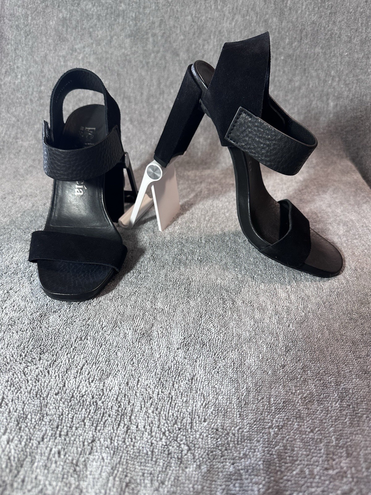 NWOB Pedro Garcia Nara Black Suede/Leather Ankle Strap Sandals SizeEU39 MSRP$575