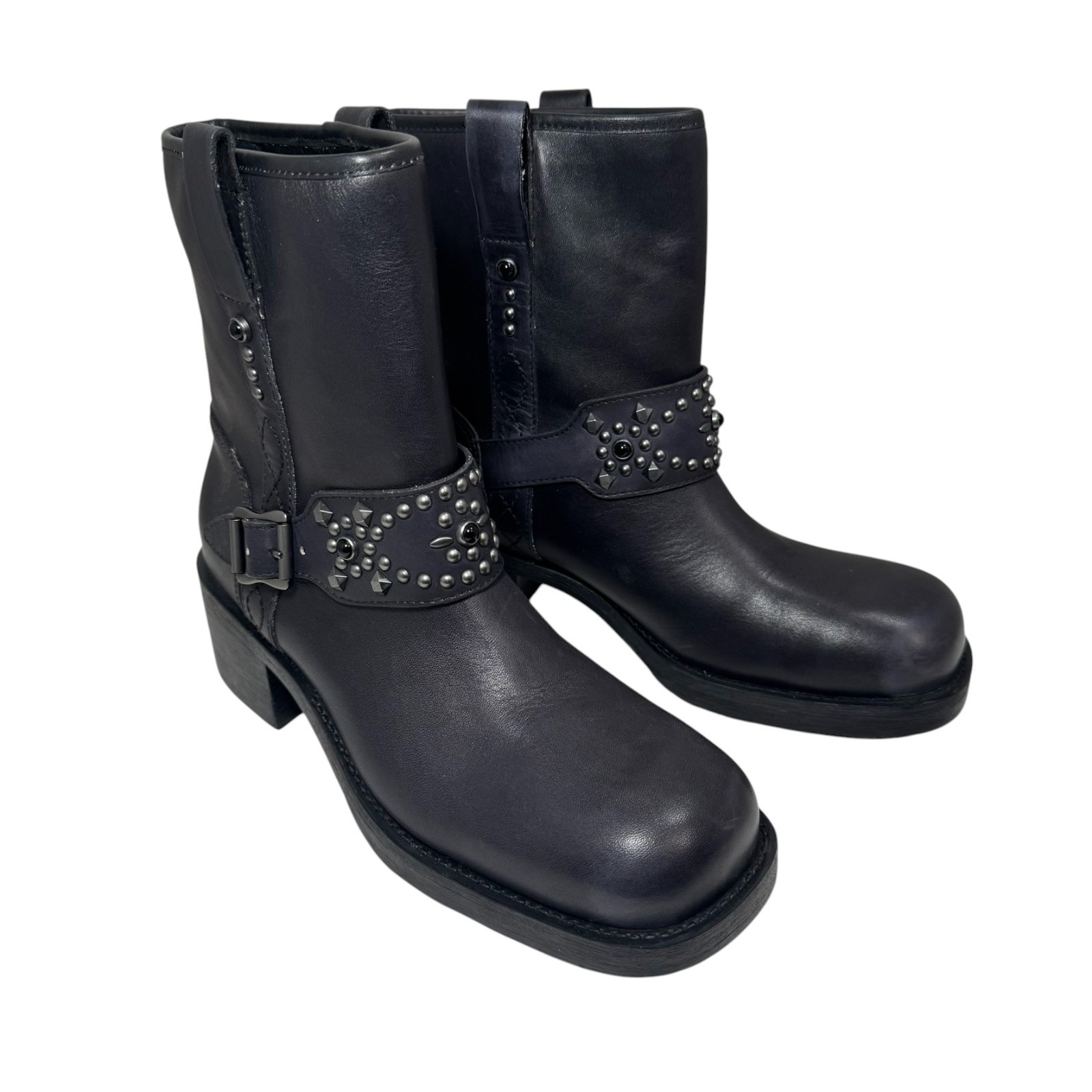 ASH Tequila Studded Moto Engineer Boots Size 39/8.5 – 9 Anthropologie New $360