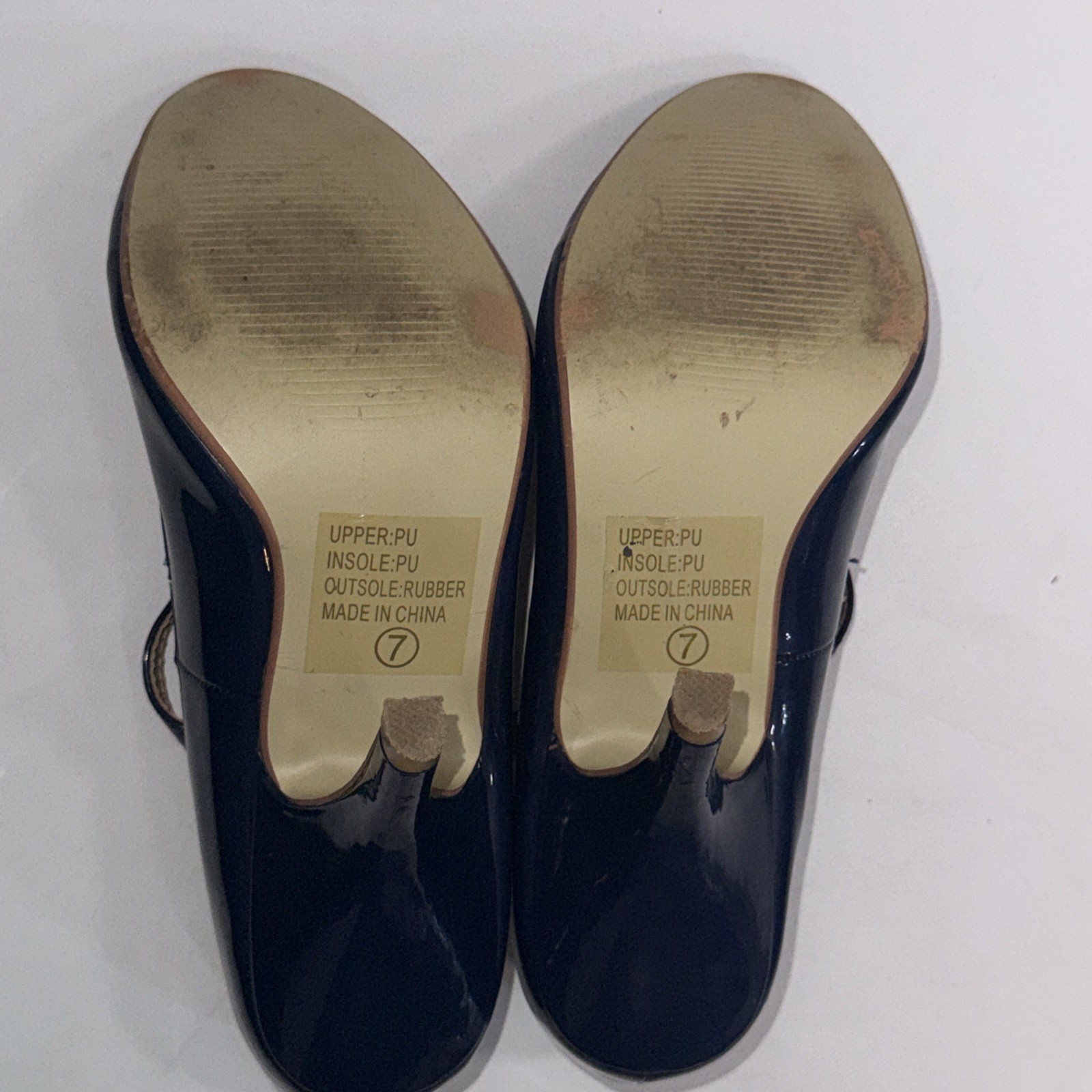 Journee Collection Old Money Business Casual Formal T Strap Stiletto Blue Pumps
