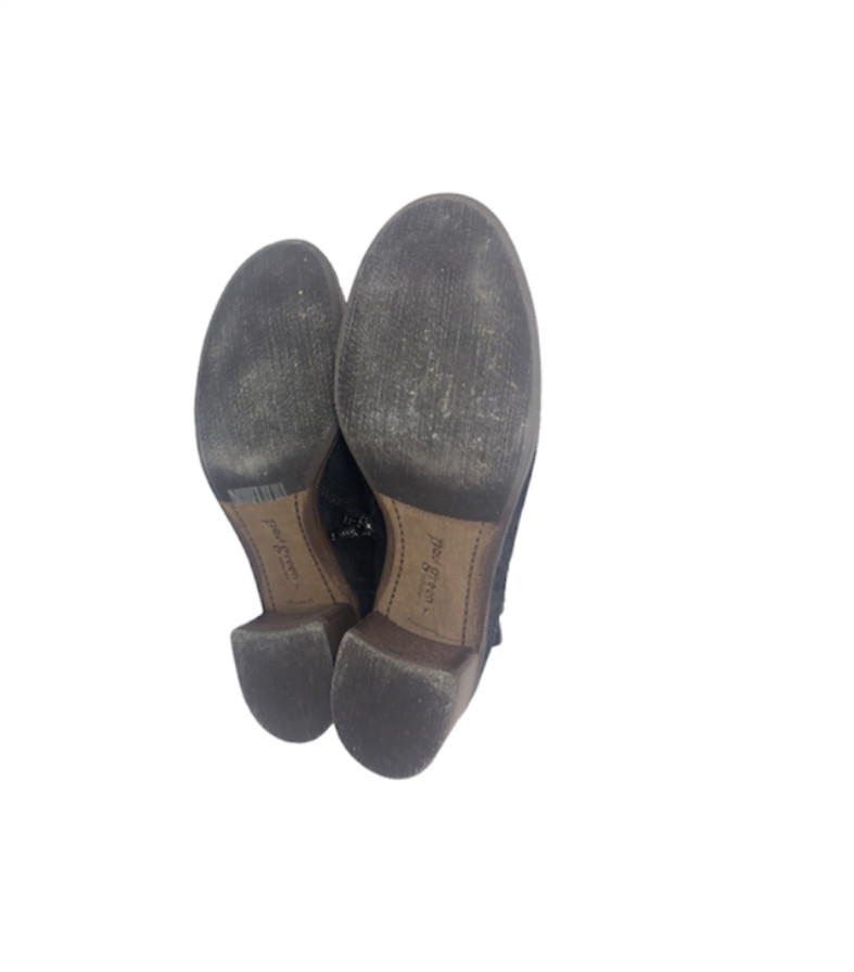Paul Green black and brown suede leather ankle boots size 9.5