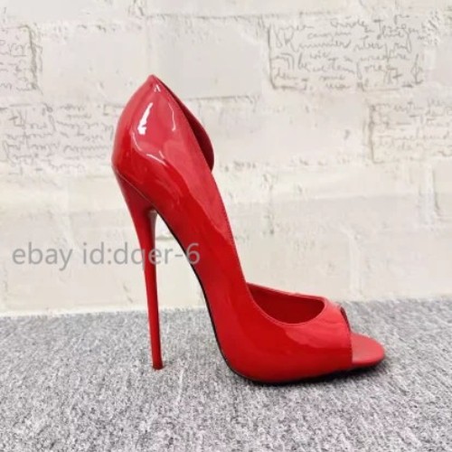 16cm High Heels Sexy Fishmouth Leopard Sandals Women Pumps Side Shallow Unisex