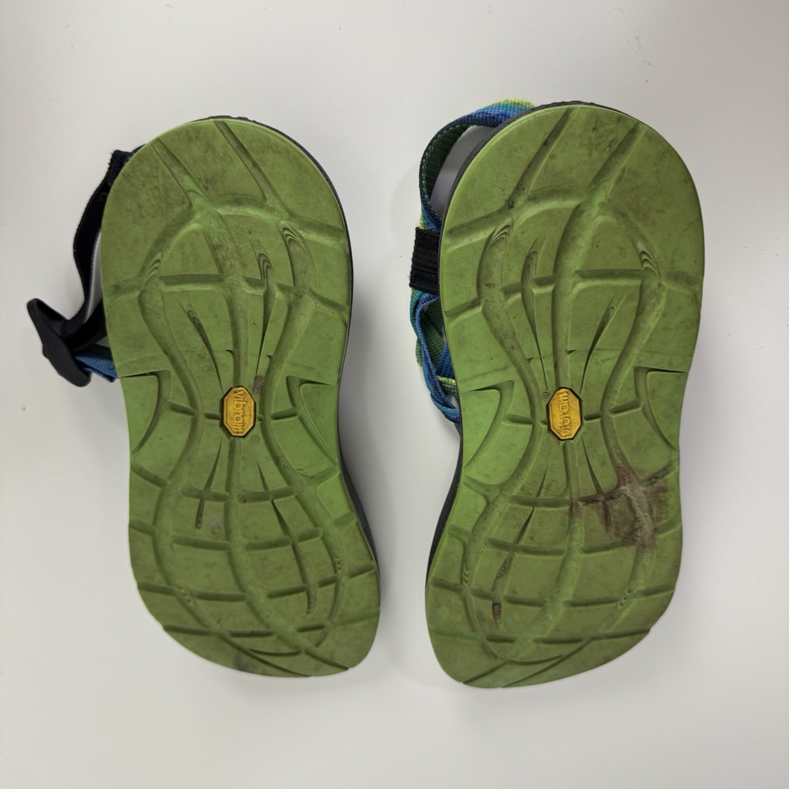 CHACO Sport Hiking Trail Sandals Womens 7 Blue Green Strappy Shoes J199058