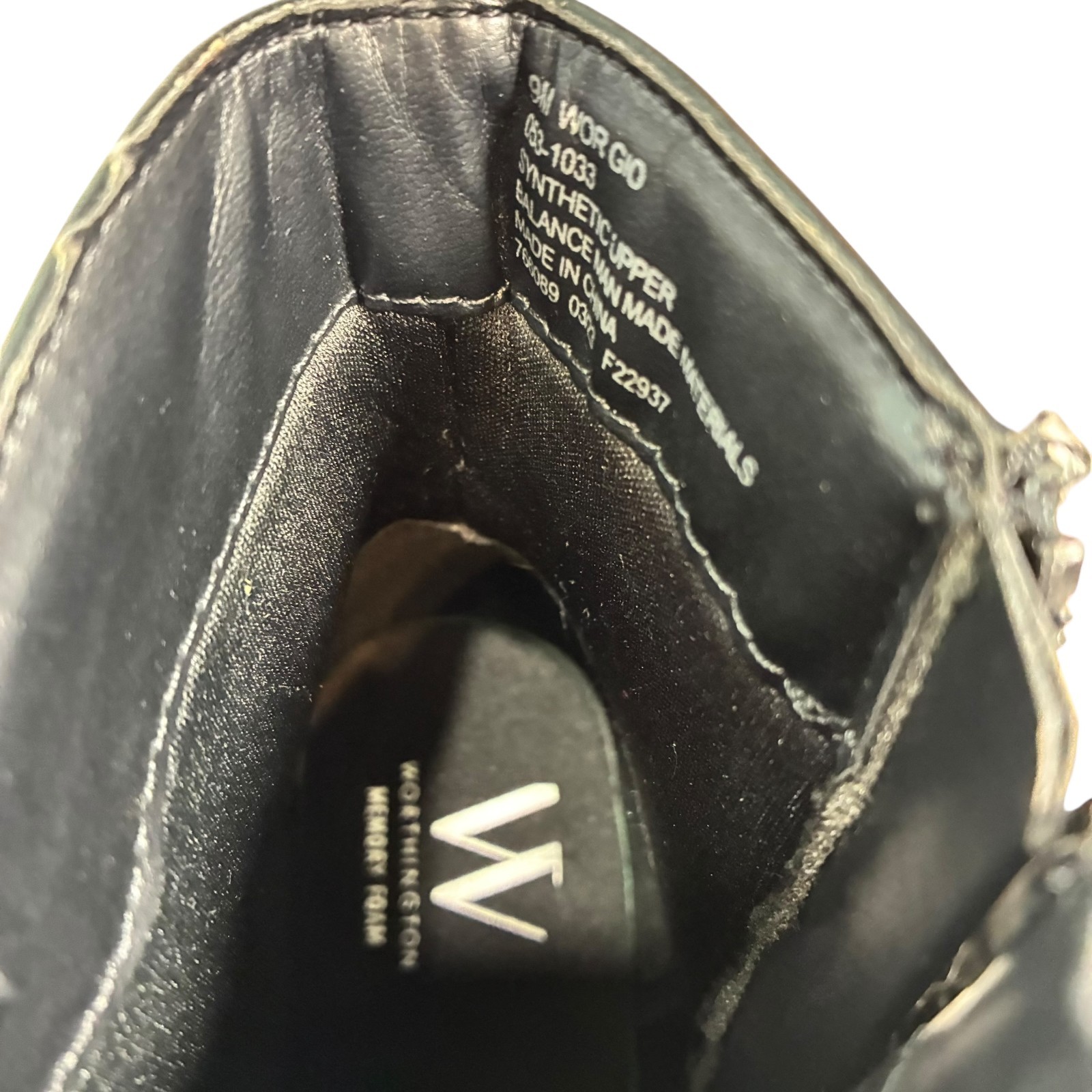 Worthington Gino Women’s Black 3.25in Block Heel Zip-up Bootie Size 9M