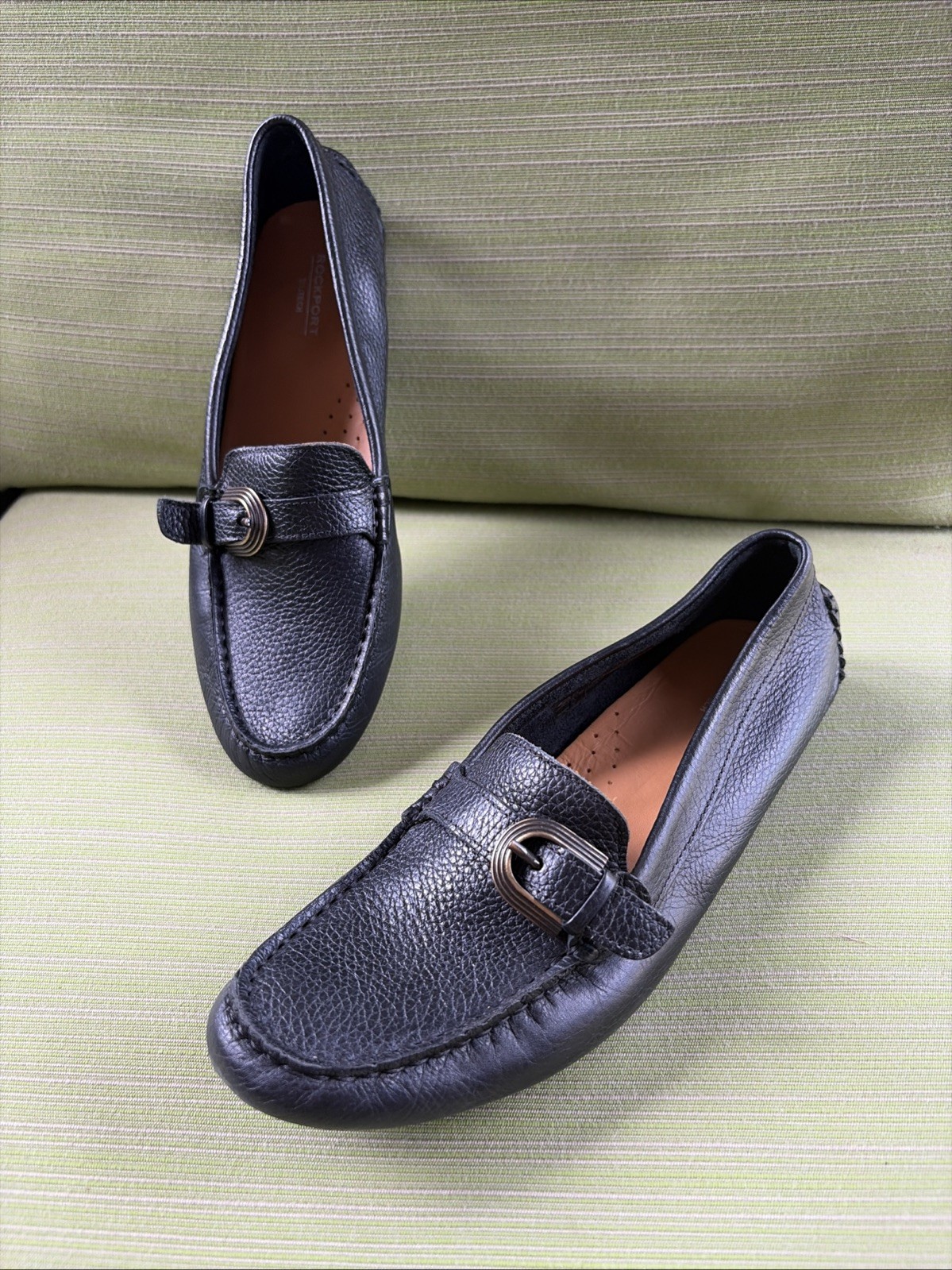 ROCKPORT Women’s Sz8.5 Shoes Bayview Ring Loafers Black Slip-On