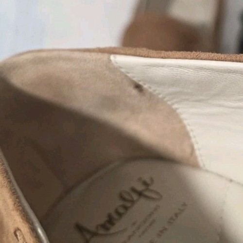 Amalfi by Rangonidublino loafer flats suede tan women’s cashmere suede sz 8 M