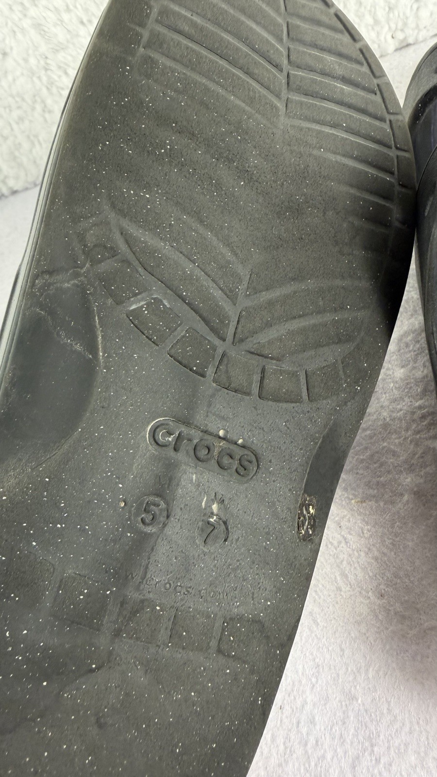 Crocs Unisex Adults Black Comfort Two Strap Slip-On Slide Sandals Size M5 W7