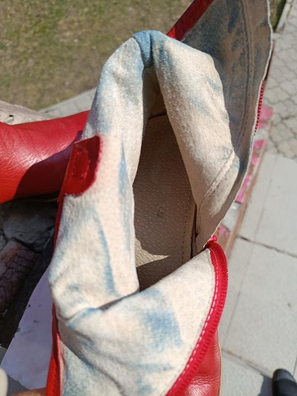 women boots red leather 40