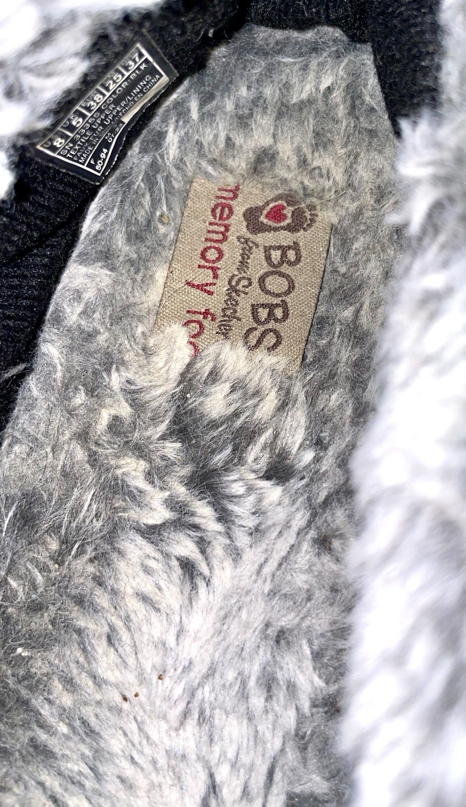BOBS Memory Foam Women’s Slip-On Slippers Faux Fur Lined US 8