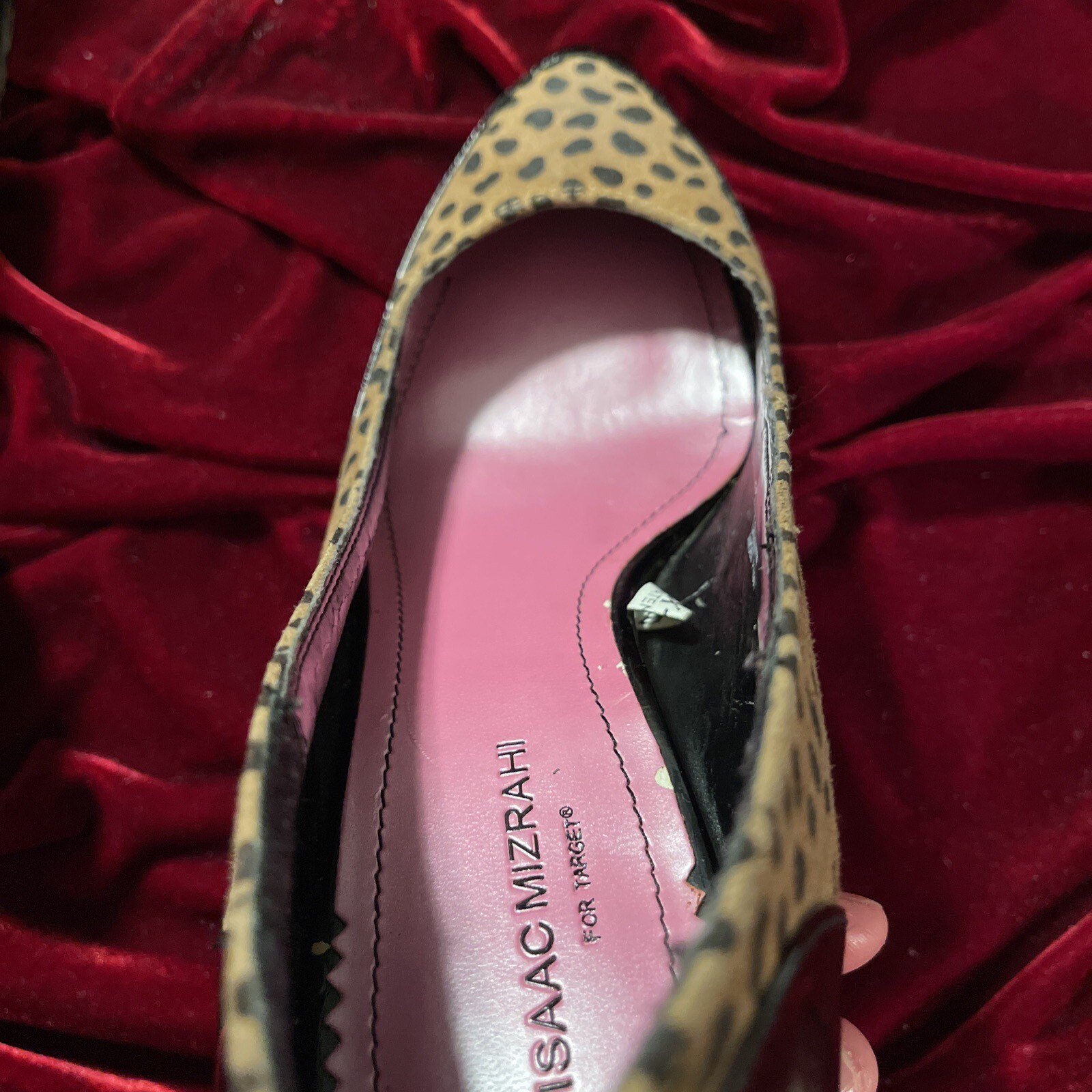 ISAAC MIZRAHI FOR TARGET WOMEN LEOPARD PRINT HEELED SHOES SIZE 9