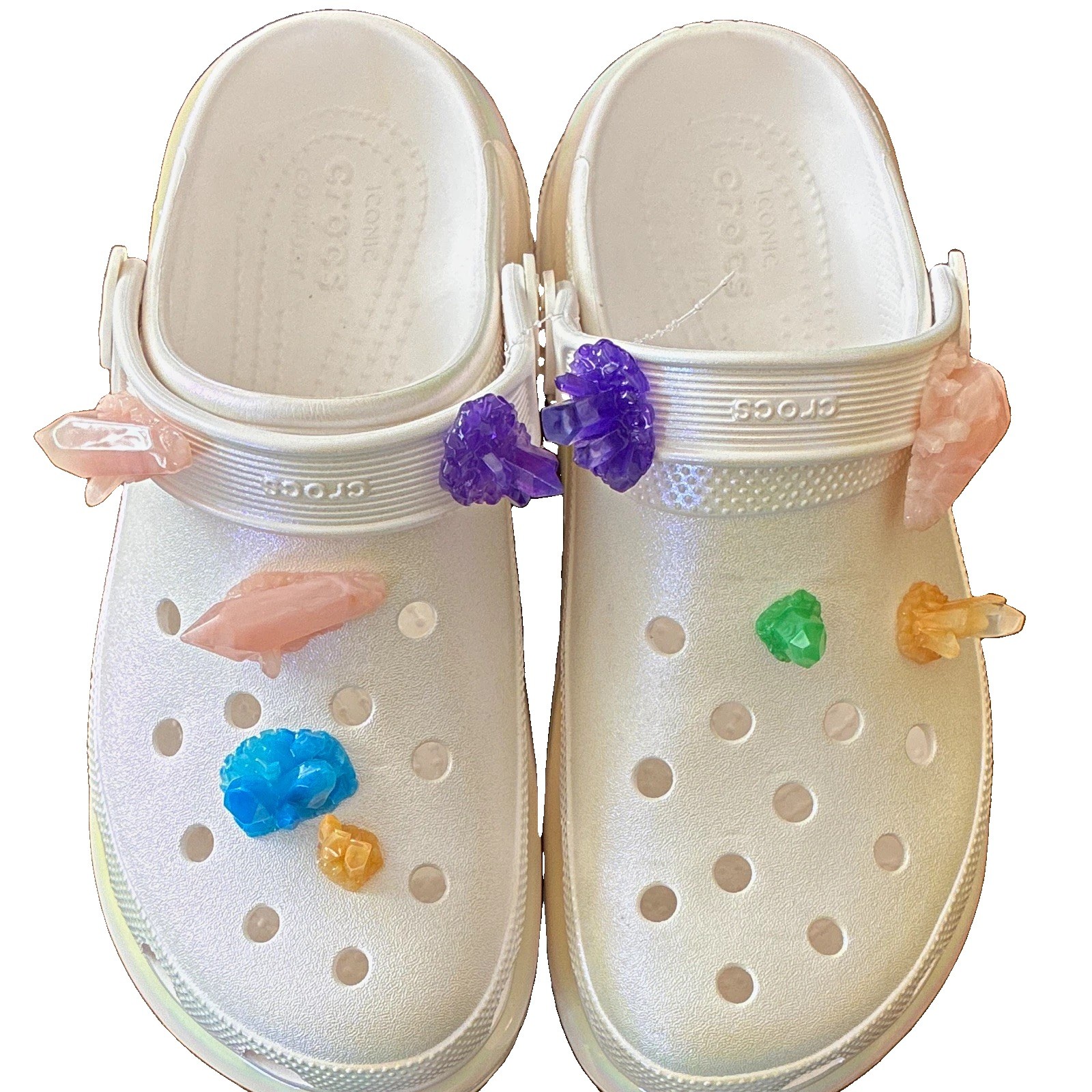 Crocs x Lil Nas X Mega Crush Clog White Iridescent Crystal NWOB W11 M9
