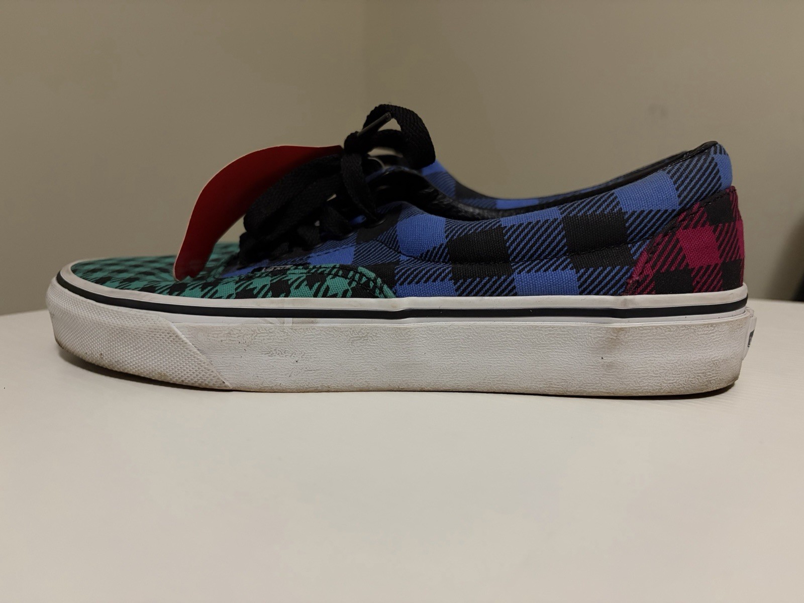 Vans Authentic Blue Green Plaid Checkerboard Sneakers Men’s 7 Women’s 8.5 Shoes
