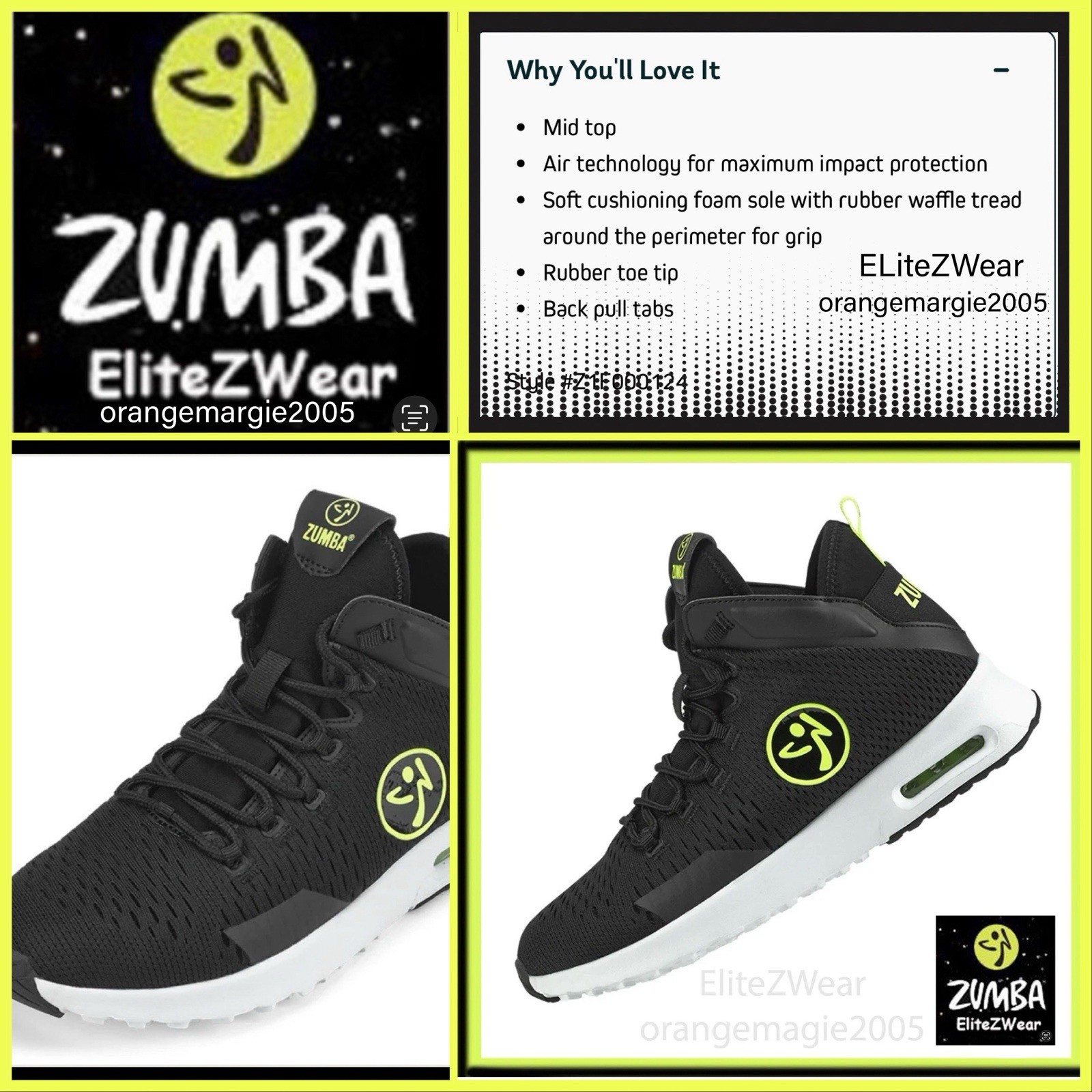 ZUMBA SHOES in ALL SIZES MID HIGH TOP TRAINERS SNEAKERS EliteZWear Orlando ZCon