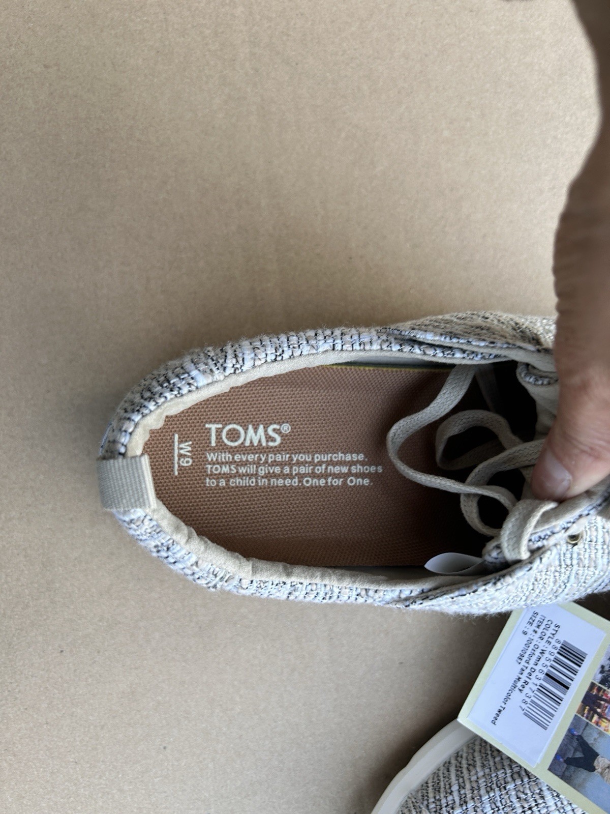 Toms Shoes Womens 9 Del Rey Casual Sneakers Multicolor Lace Up Logo 10010987