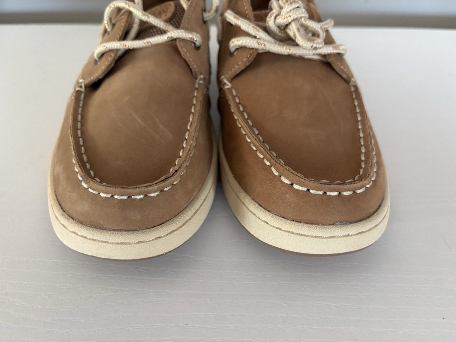 Magellan Outdoors Women’s Topsail Boat Shoes Sz 6B Medium Brown Leather Slip On