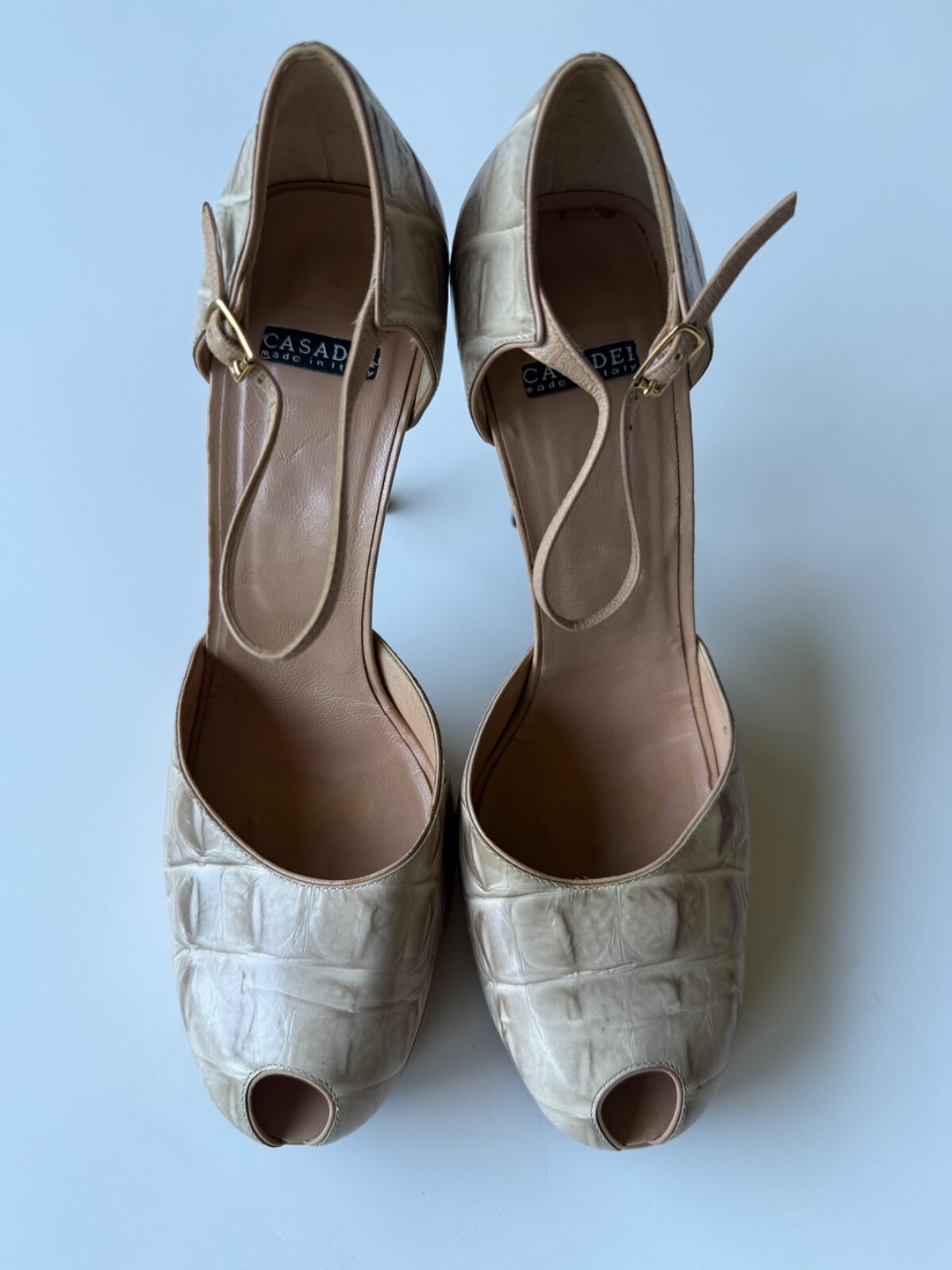 CASADEI Platform Ankle Strap High Heels Sz 7.5