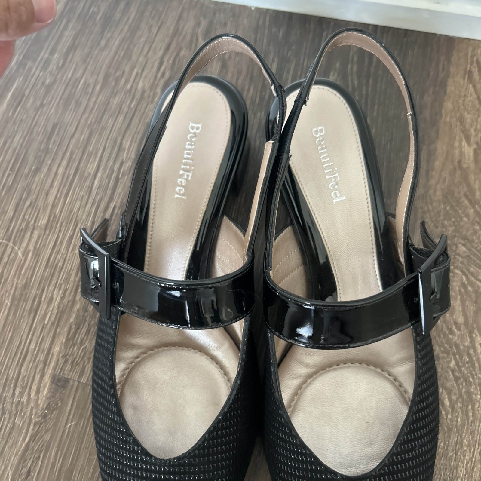 Beautifeel black Womens Maisy Sling Back sz US 6/6.5 37 EU NEW Isreal