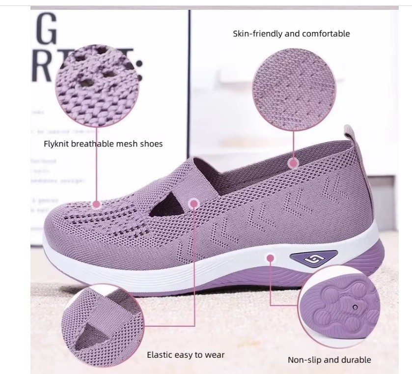 Soft Sole Knitted Women Breathable Comfort Casual Sports Shoes Lightweight 7 8 9