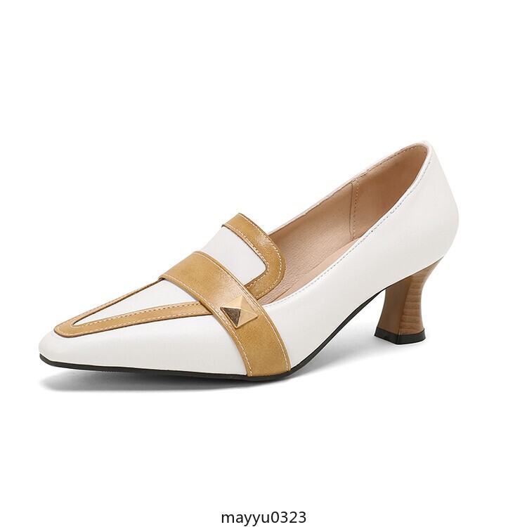 Womens Mid Block Kitten Heel Pointed Toe Slip on Party Pumps Shoes 48/49/50